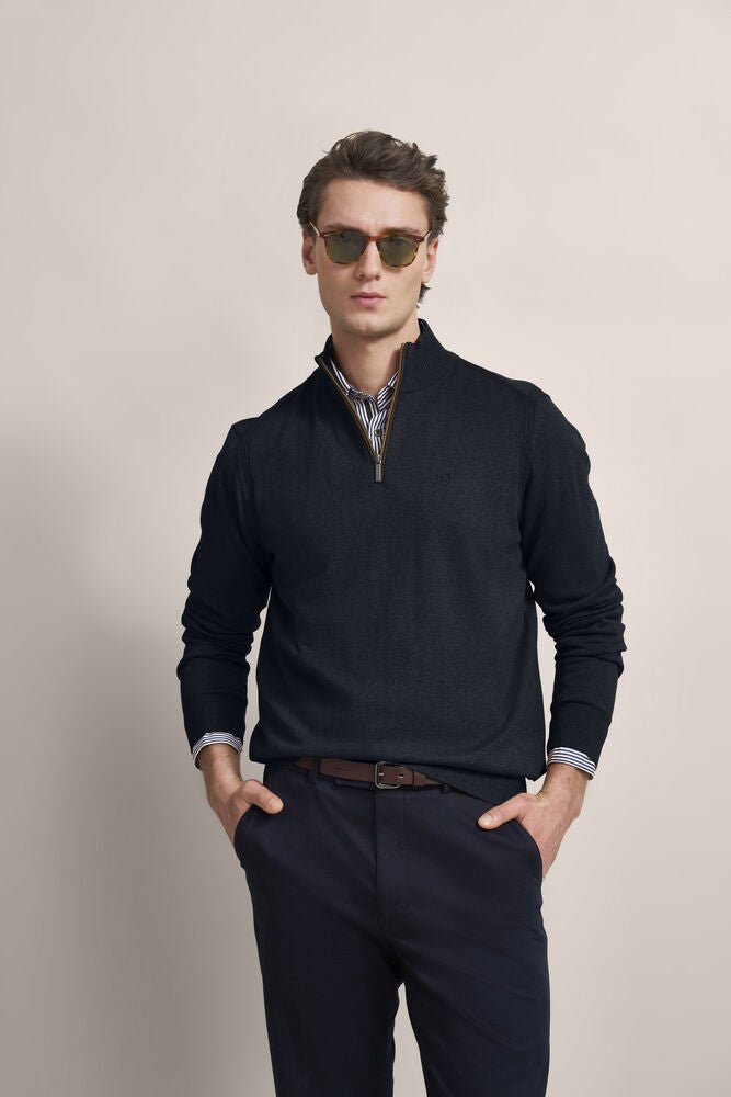 Bugatti Quarter Zip Jumper - Matt O'Brien Fashions