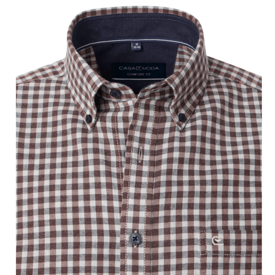 Casa Moda Button Down Comfort Fit Check Shirt - Matt O'Brien Fashions