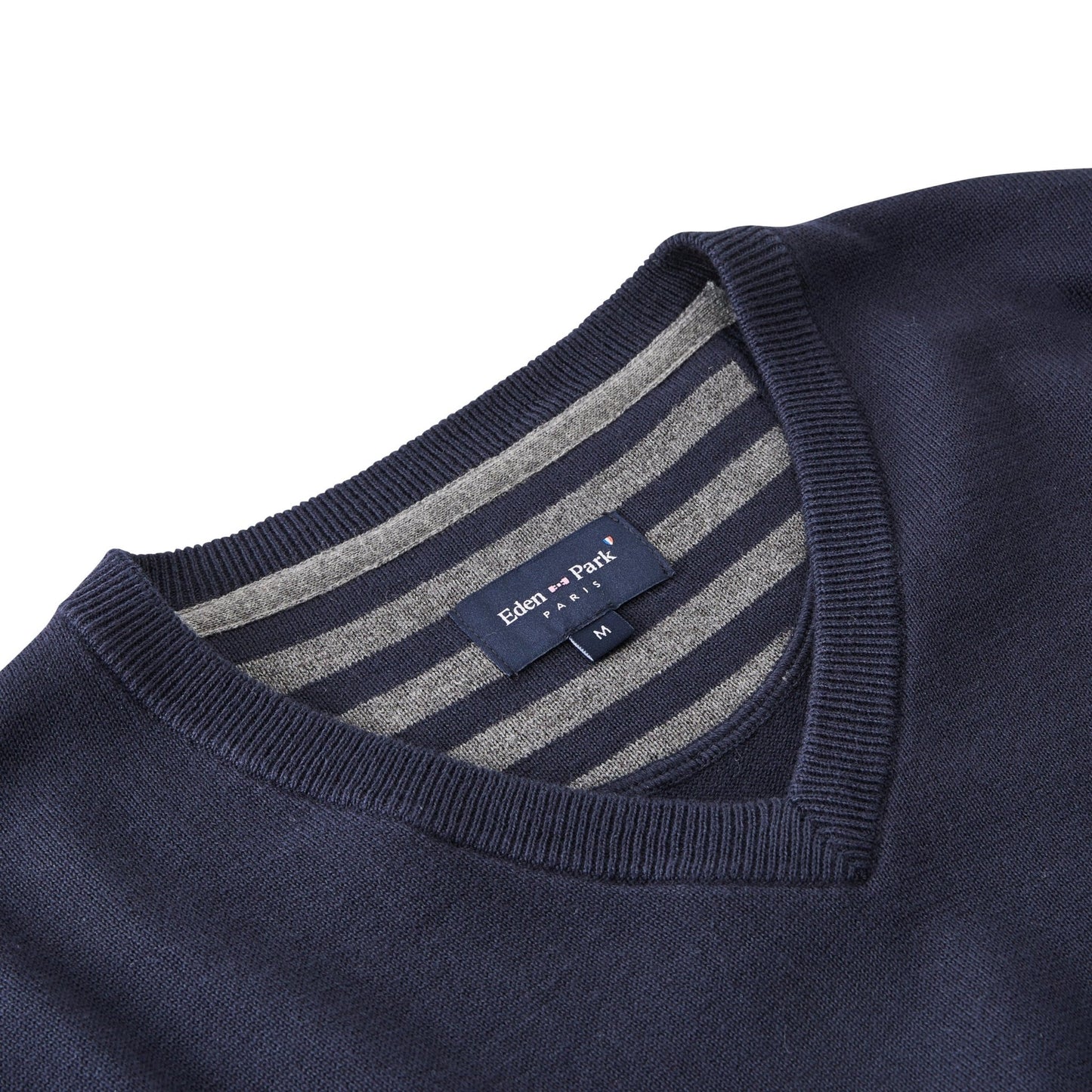 Eden Park Cotton V Neck Jumper - Matt O'Brien Fashions