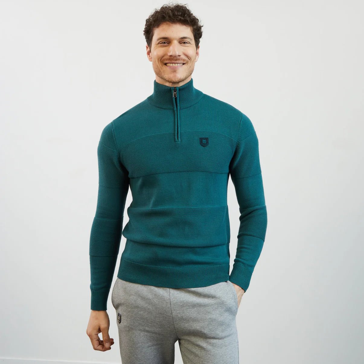 Eden Park Quarter Zip Combination Knit - Matt O'Brien Fashions