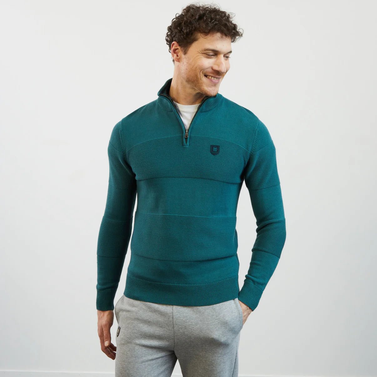 Eden Park Quarter Zip Combination Knit - Matt O'Brien Fashions