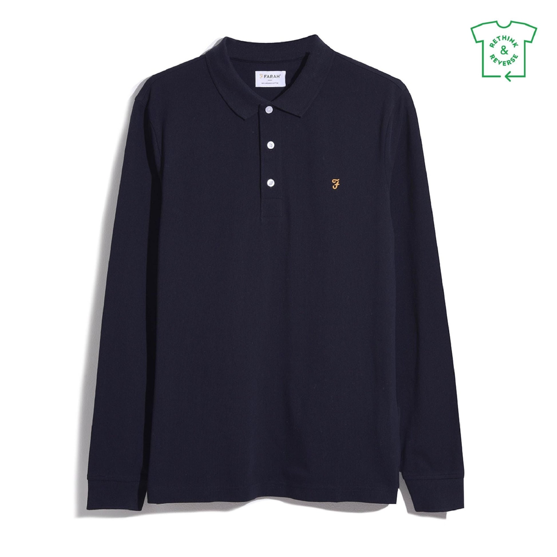 Farah Blanes Long Sleeve Polo - Matt O'Brien Fashions