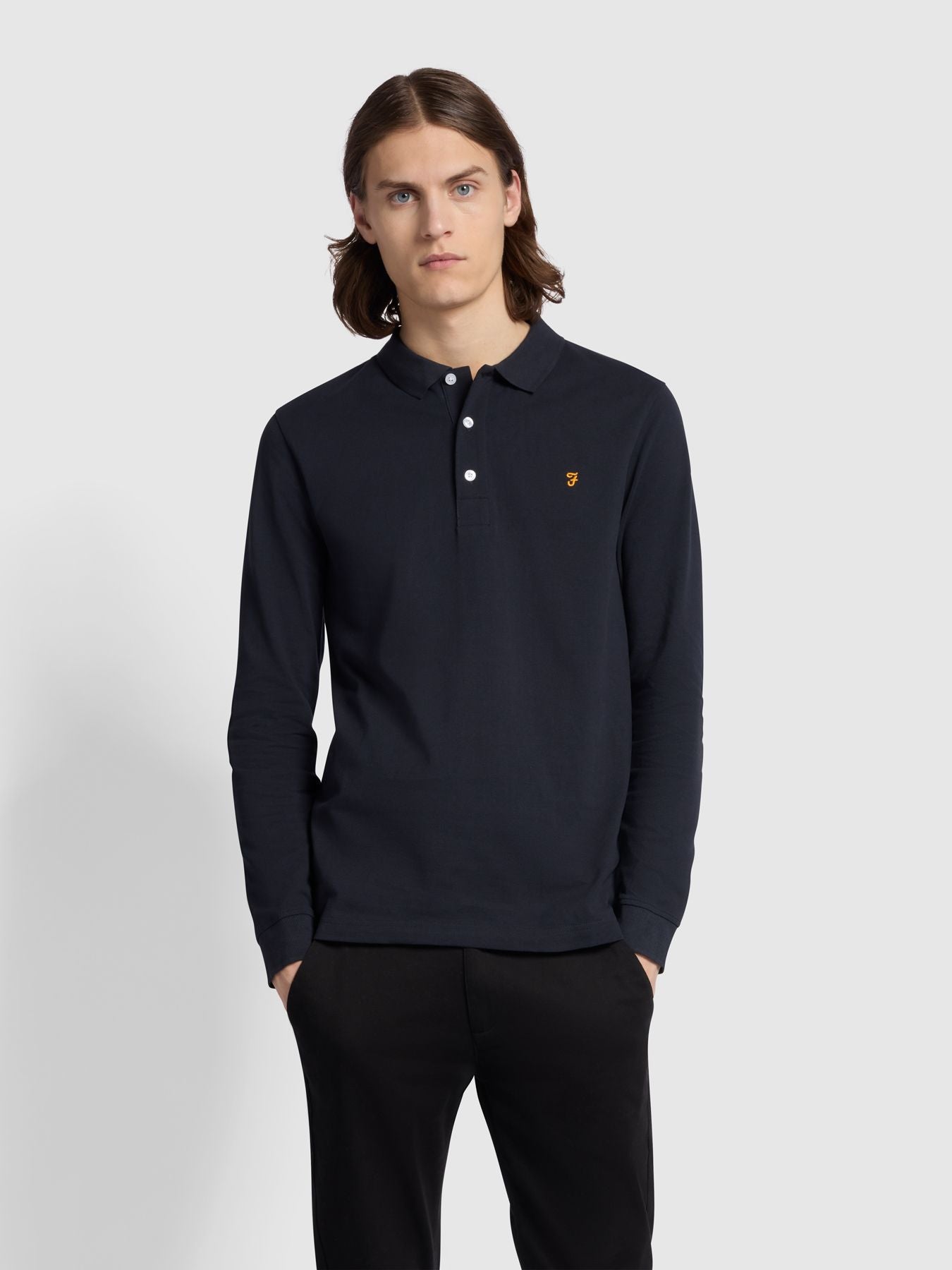 Farah Blanes Long Sleeve Polo - Matt O'Brien Fashions