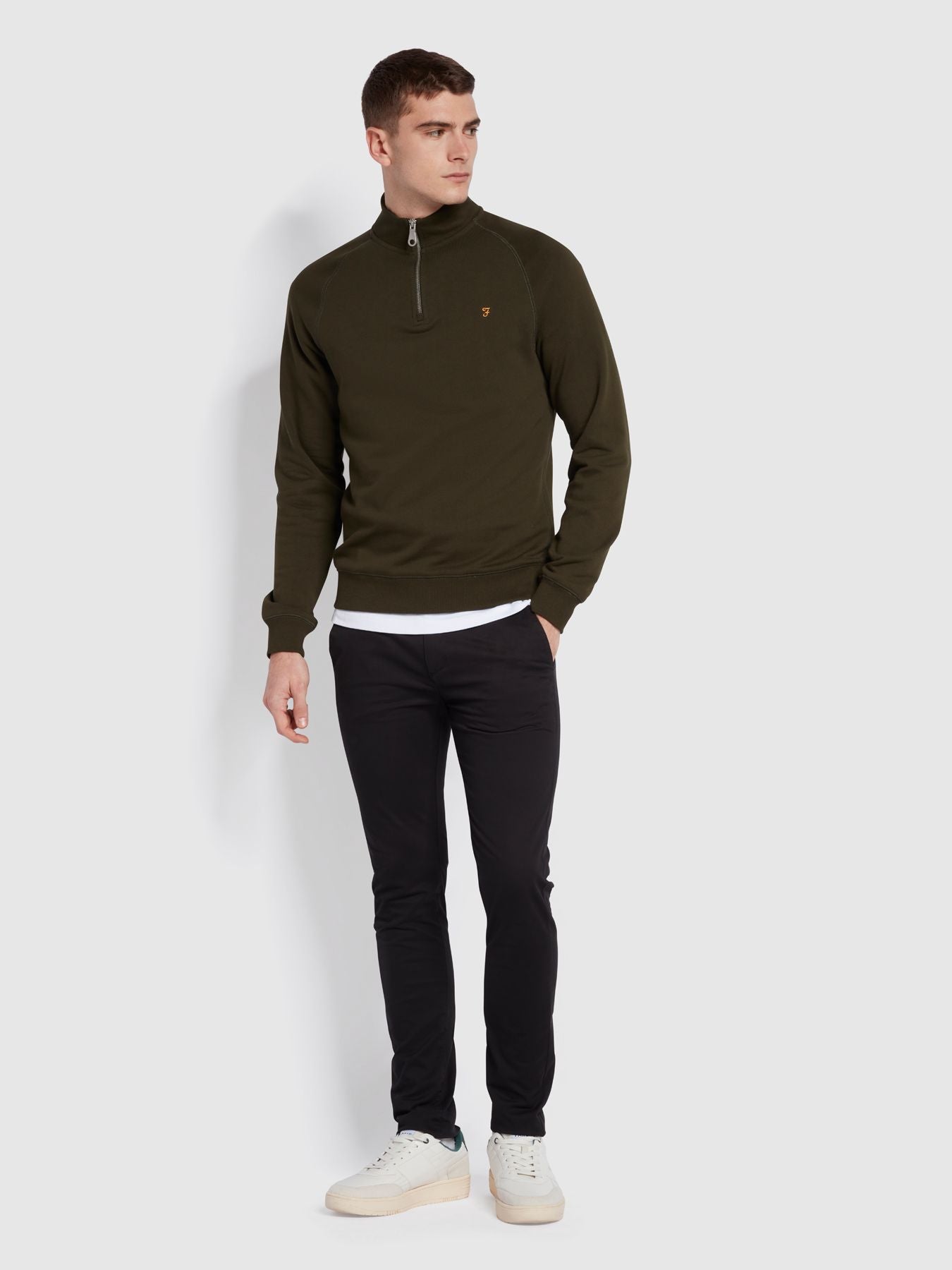 FARAH Jim Quarter Zip Sweatshirt - Matt O'Brien Fashions