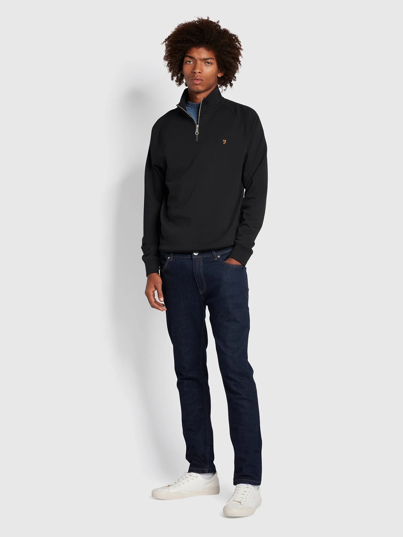 FARAH Jim Quarter Zip Sweatshirt - Matt O'Brien Fashions