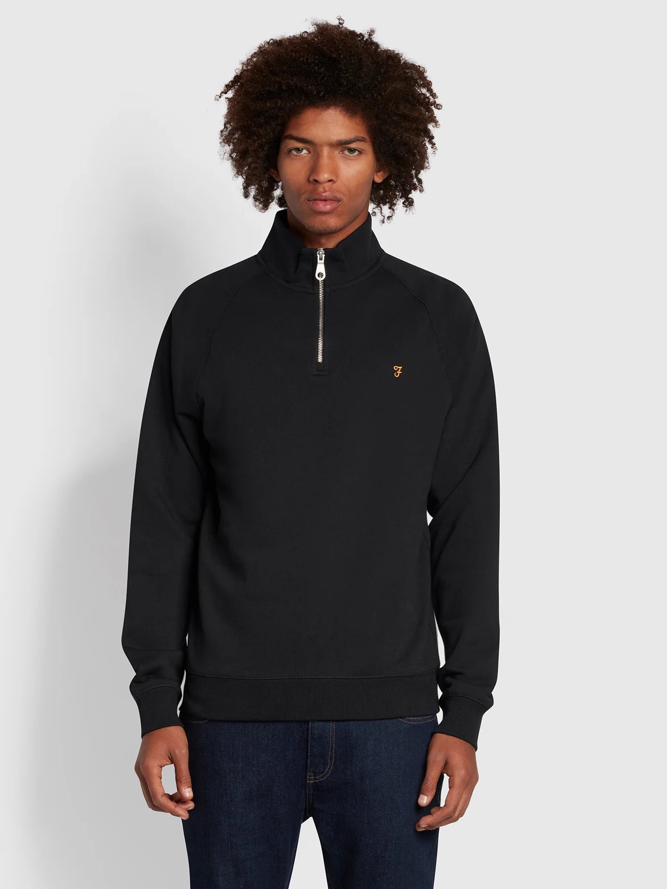 FARAH Jim Quarter Zip Sweatshirt - Matt O'Brien Fashions