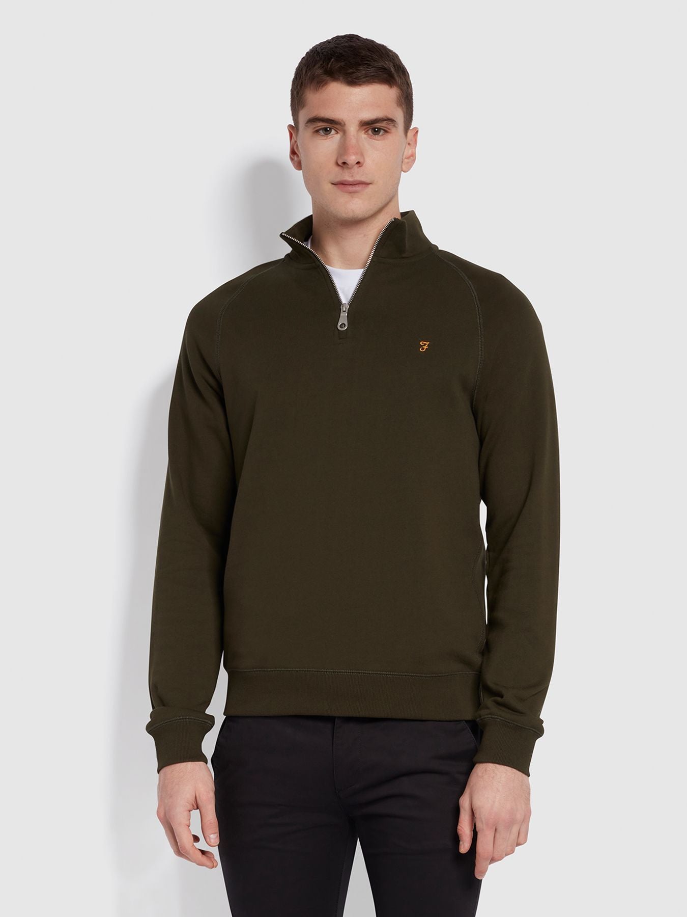 FARAH Jim Quarter Zip Sweatshirt - Matt O'Brien Fashions