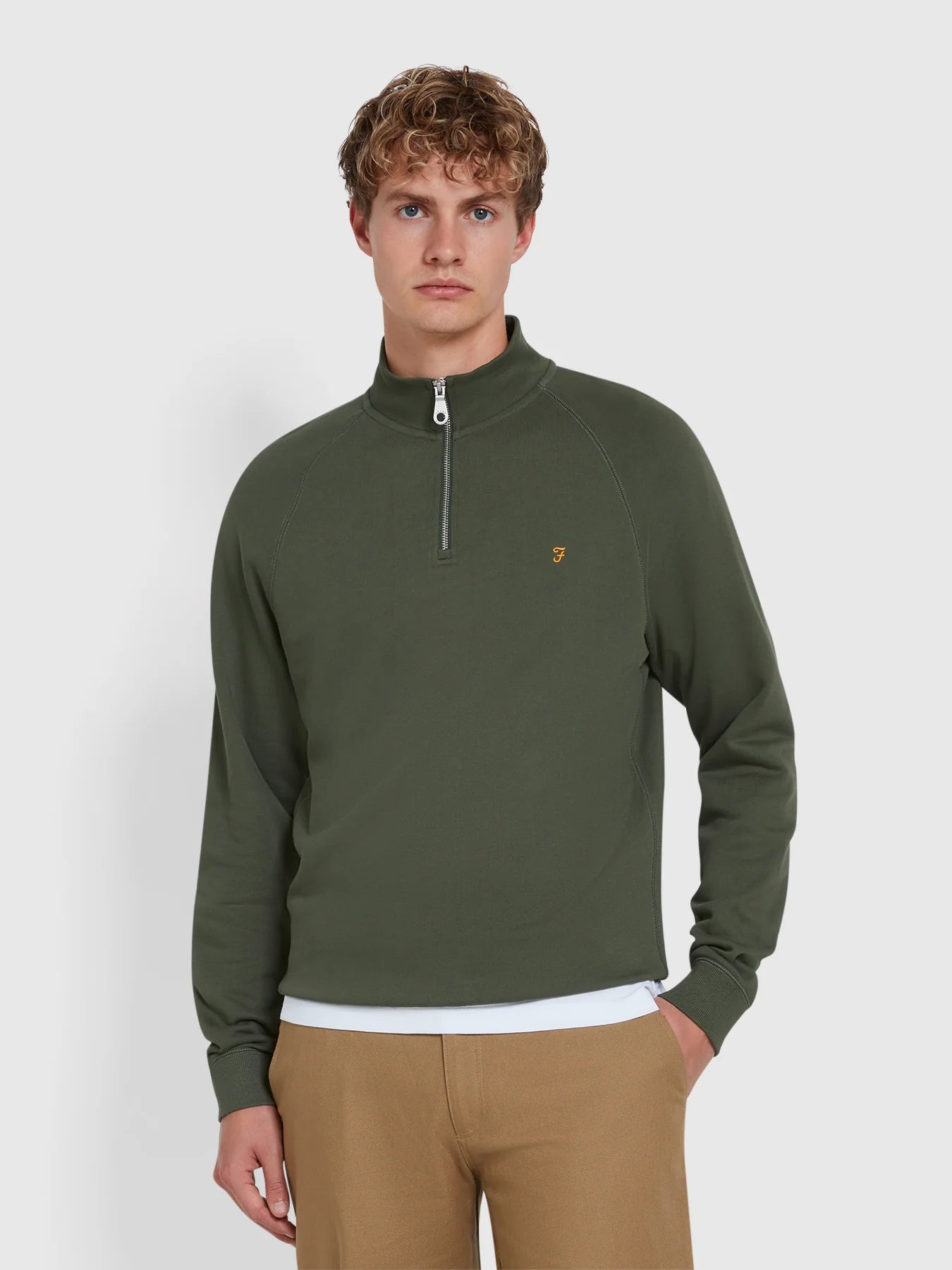 FARAH Jim Quarter Zip Sweatshirt - Matt O'Brien Fashions