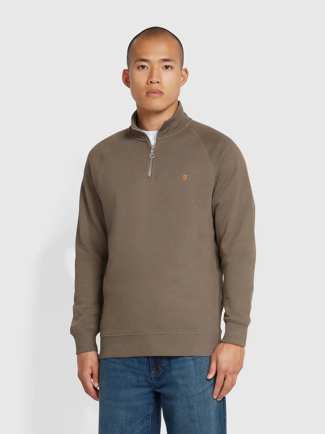 FARAH Jim Quarter Zip Sweatshirt - Matt O'Brien Fashions