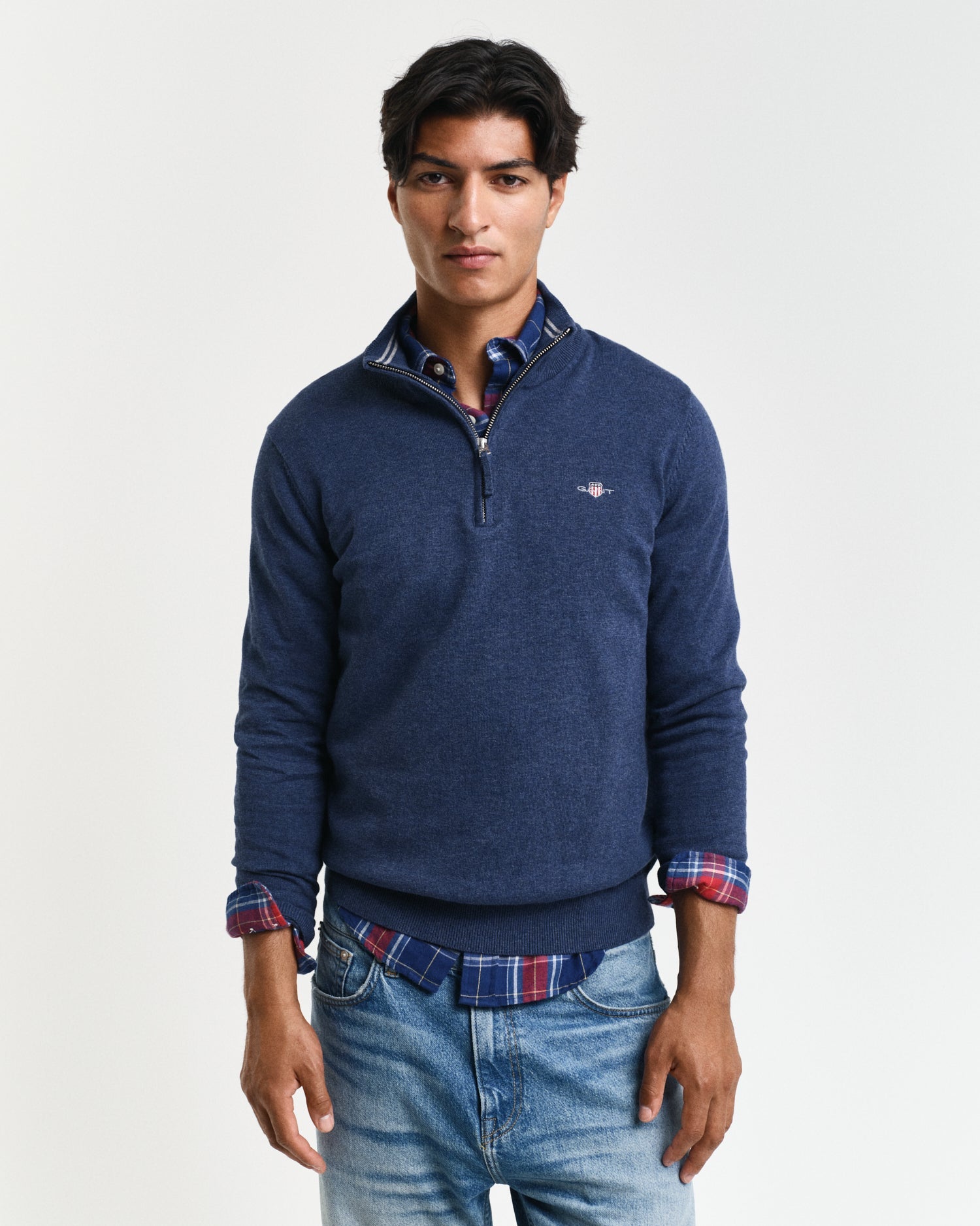 GANT Classic Cotton Half Zip Jumper - Matt O'Brien Fashions