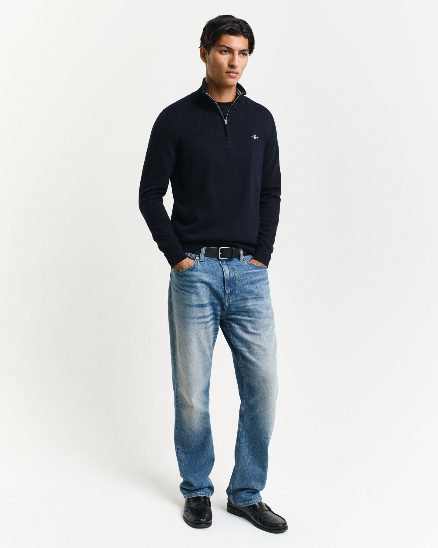 GANT Classic Cotton Half Zip Jumper - Matt O'Brien Fashions