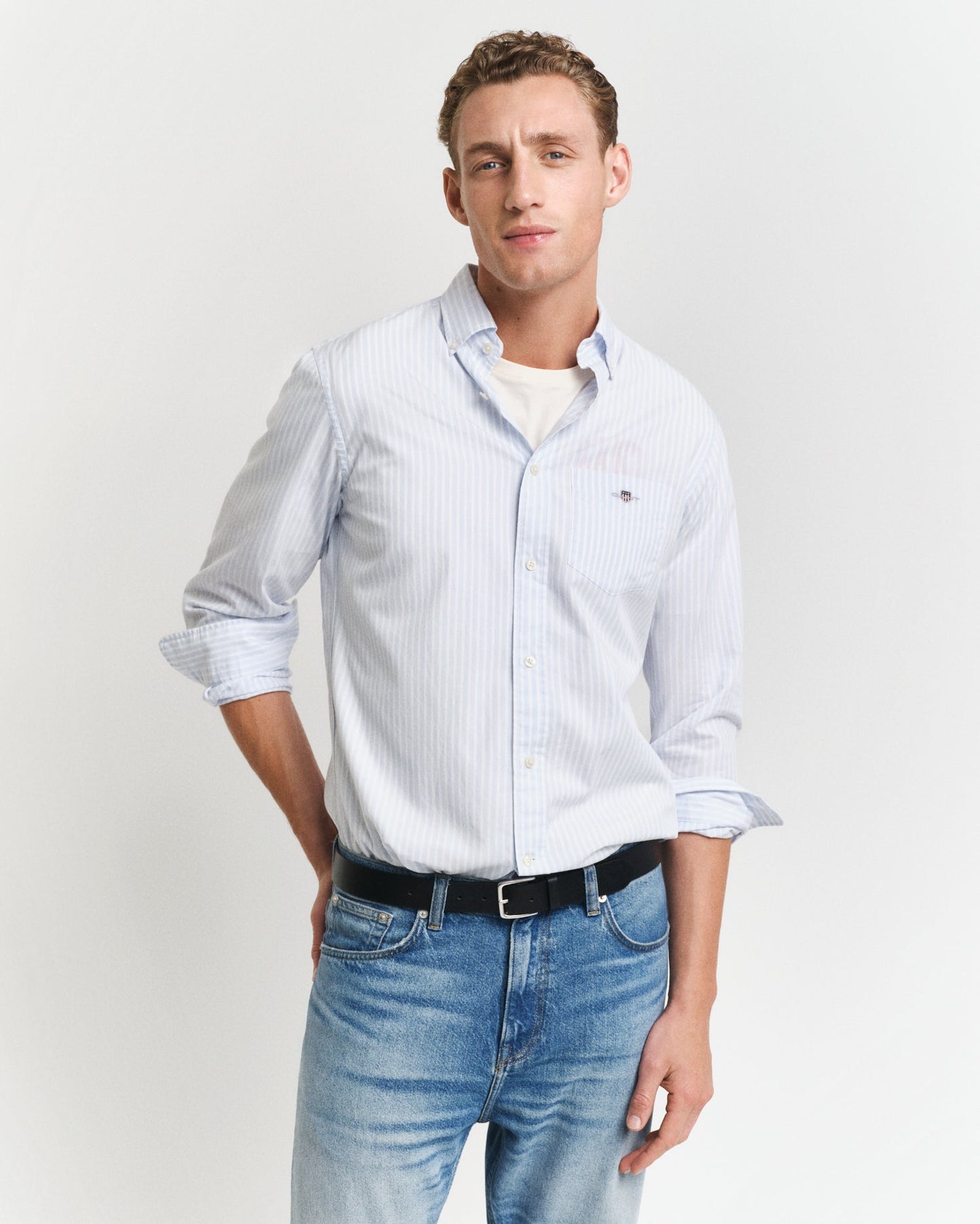 GANT Classic Poplin Stripe Shirt - Matt O'Brien Fashions