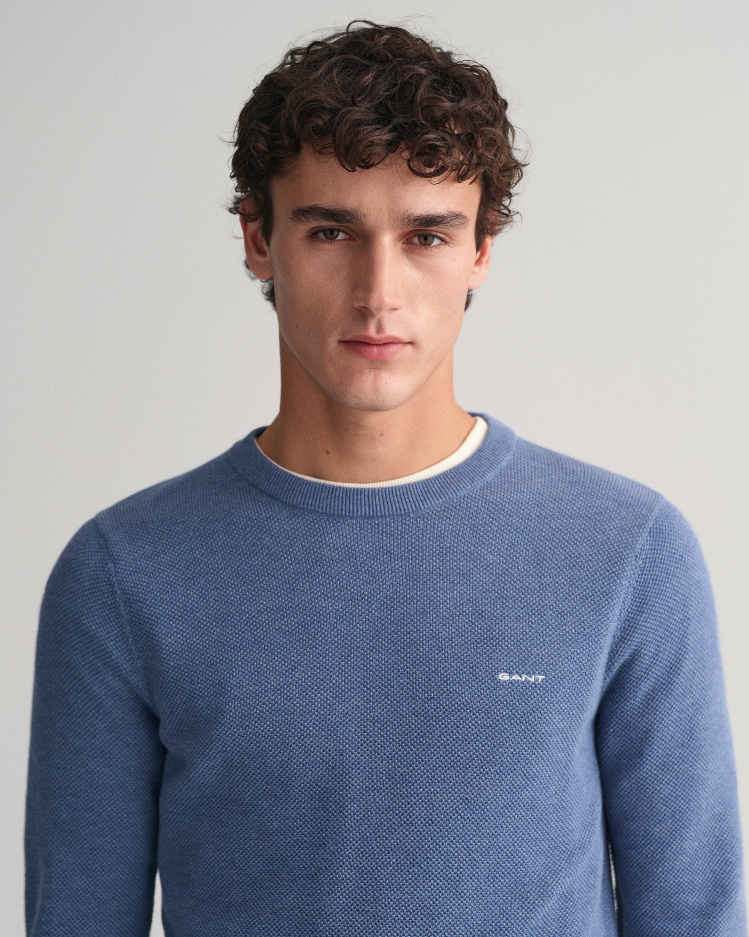 GANT Cotton Pique Crew Neck Jumper Matt O Brien Fashions