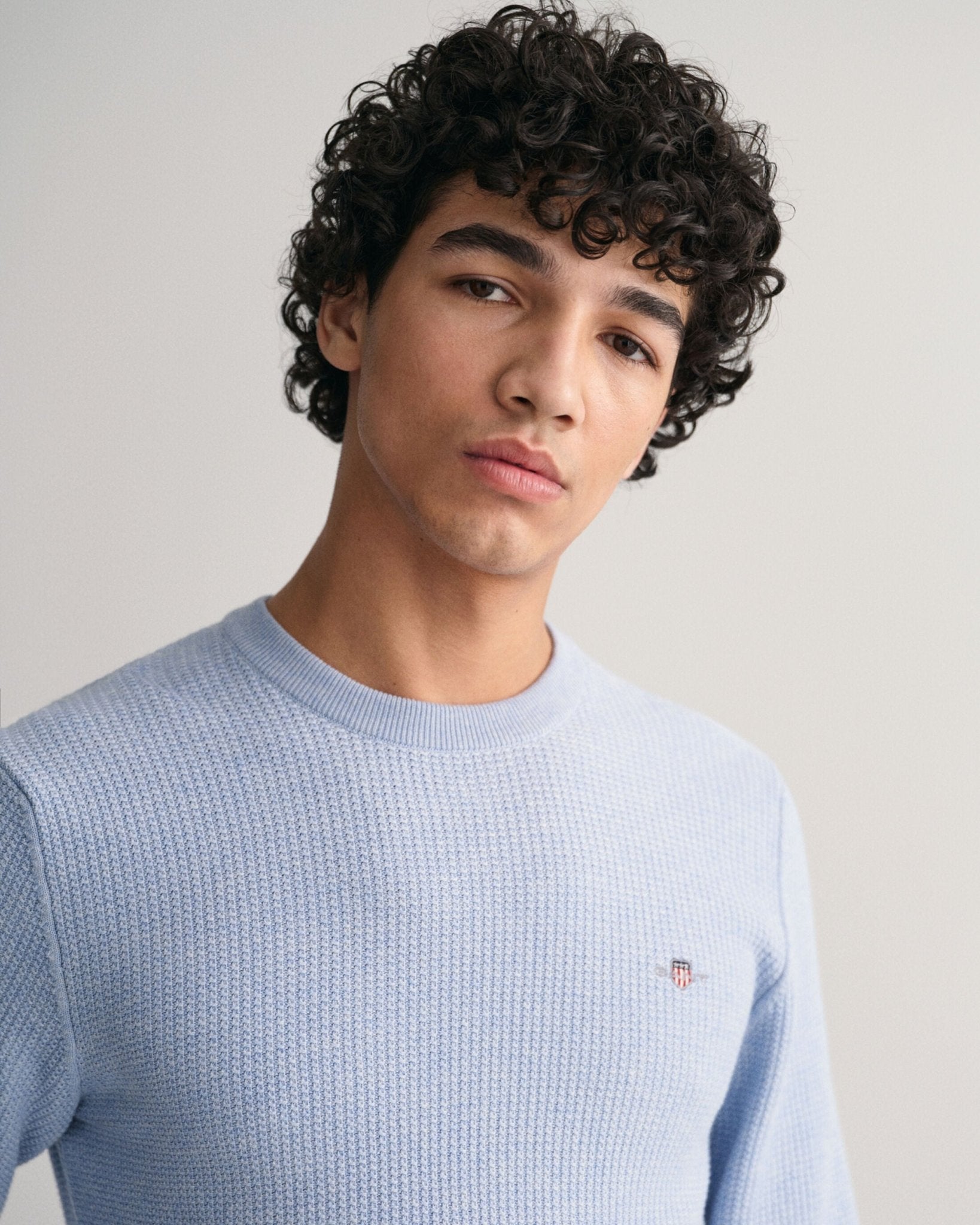 GANT Micro Cotton Texture Crew - Matt O'Brien Fashions