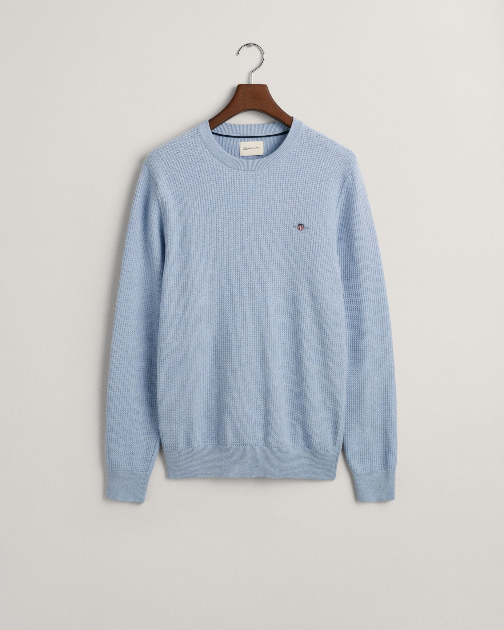 GANT Micro Cotton Texture Crew - Matt O'Brien Fashions