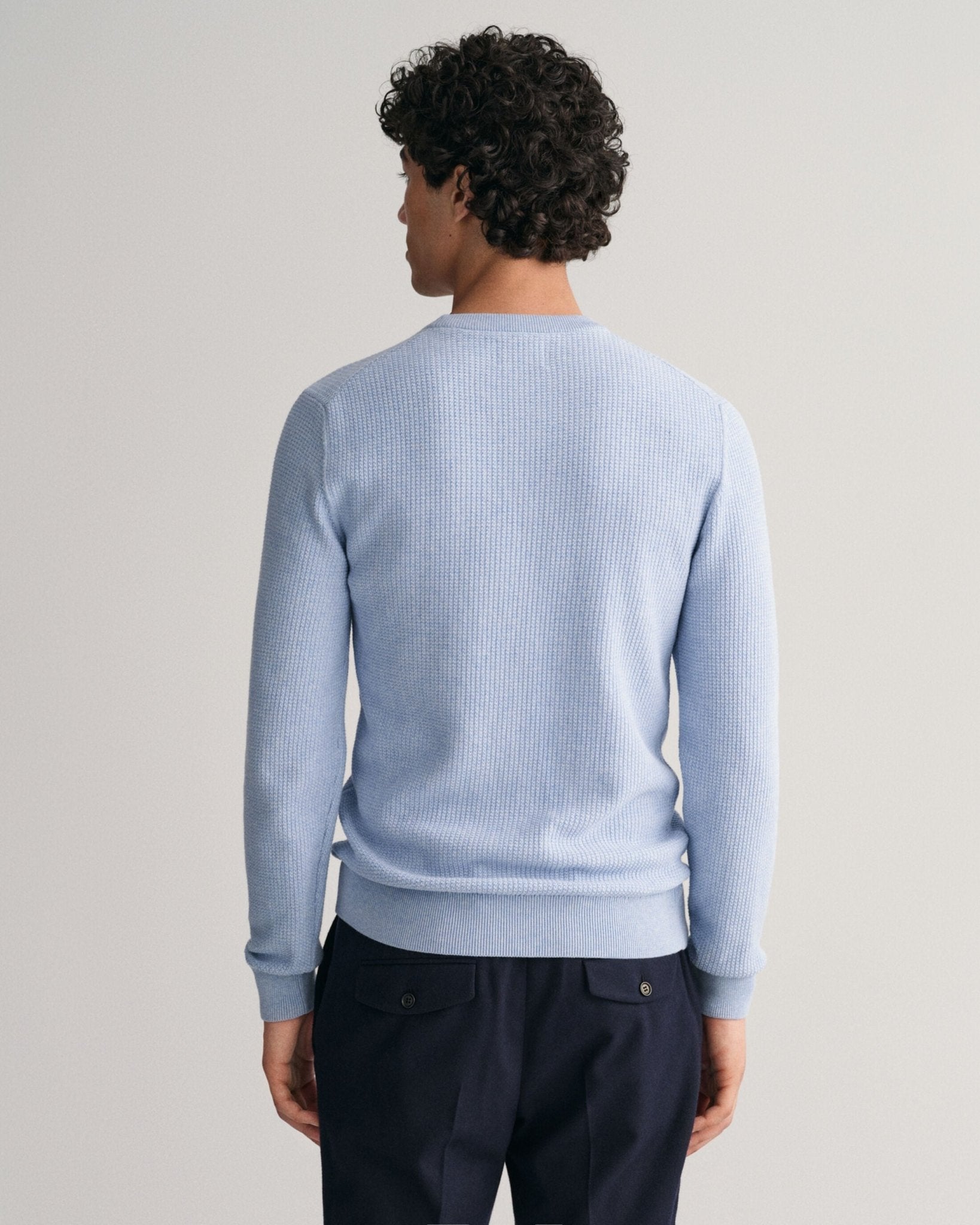 GANT Micro Cotton Texture Crew - Matt O'Brien Fashions