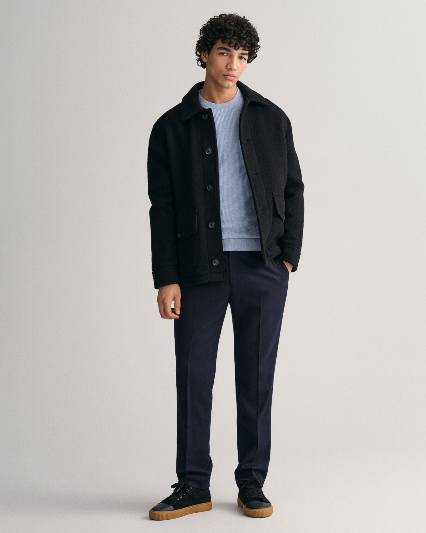 GANT Micro Cotton Texture Crew - Matt O'Brien Fashions