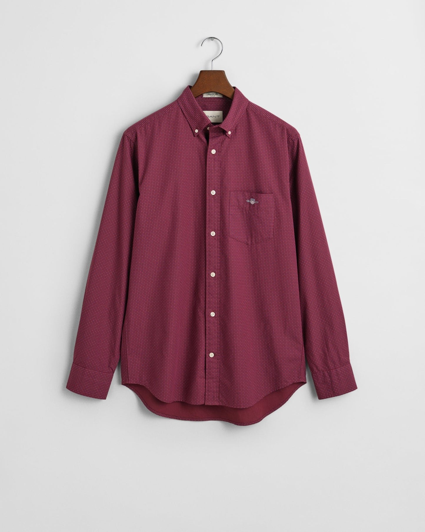 GANT Regular Micro Print Long Sleeve Shirt - Matt O'Brien Fashions