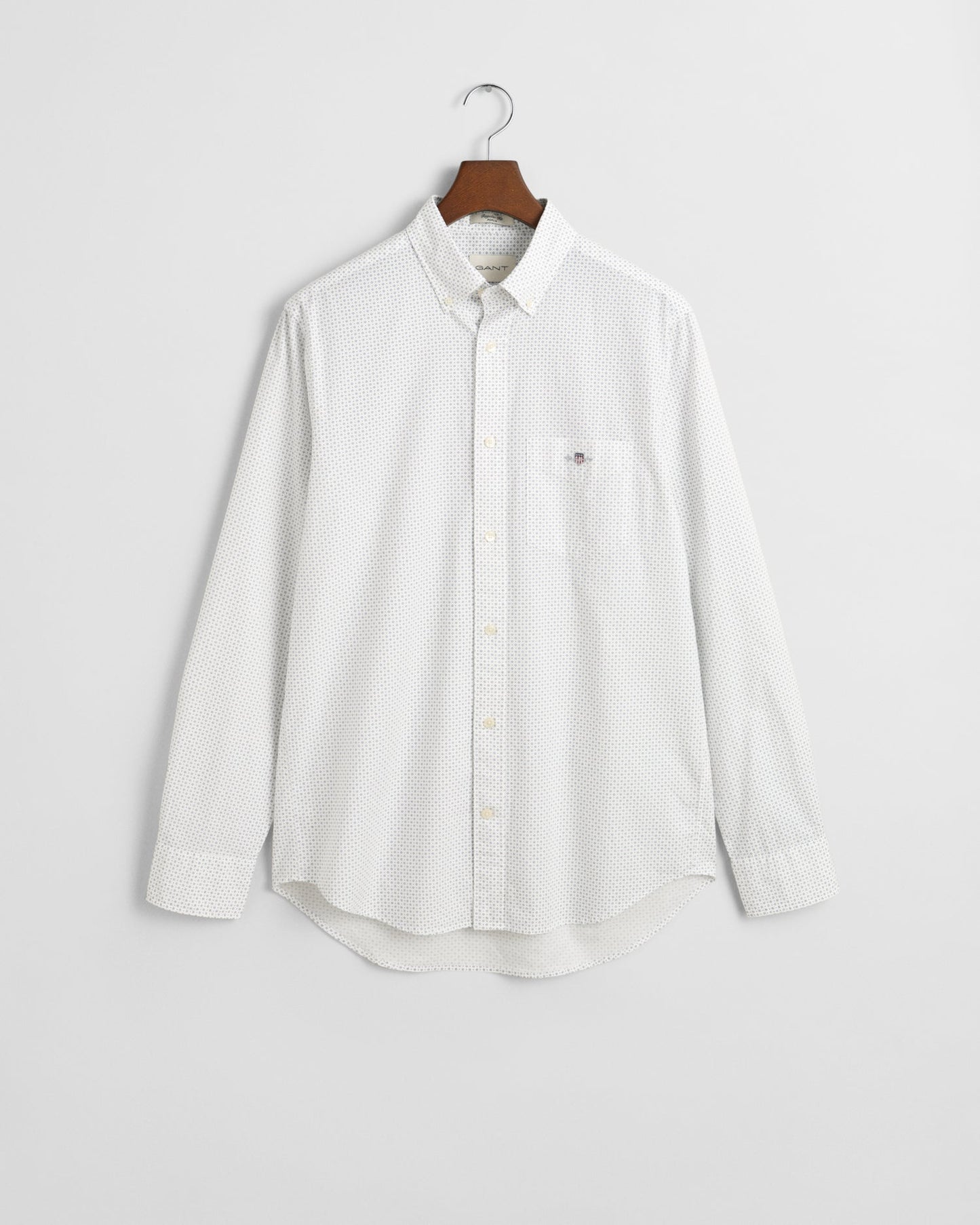 GANT Regular Micro Print Long Sleeve Shirt - Matt O'Brien Fashions