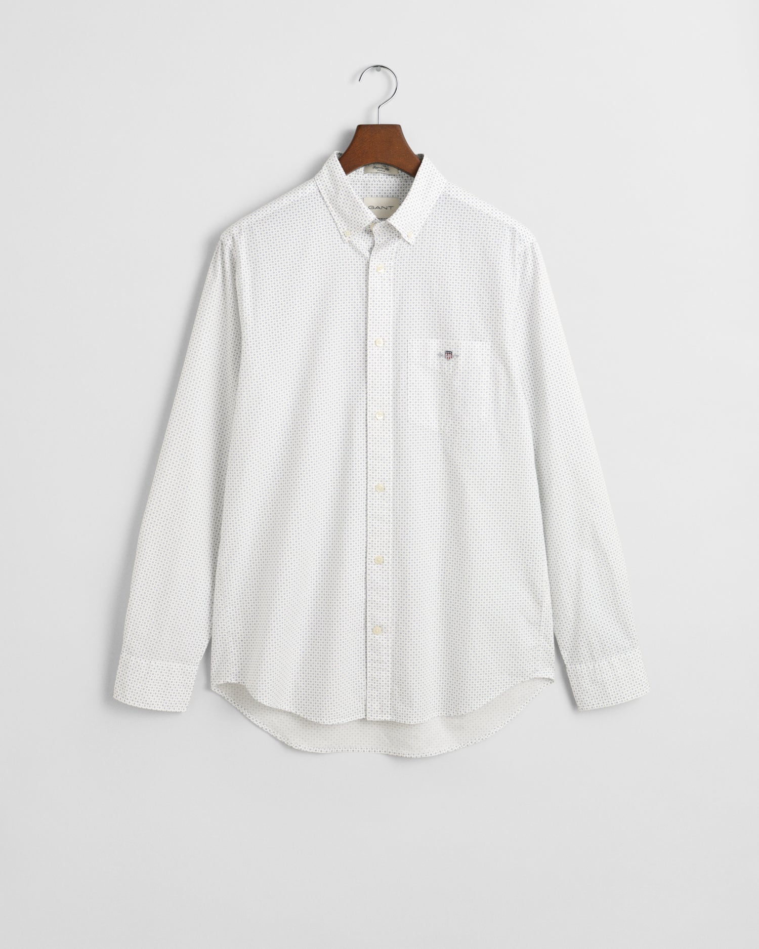 GANT Regular Micro Print Long Sleeve Shirt - Matt O'Brien Fashions