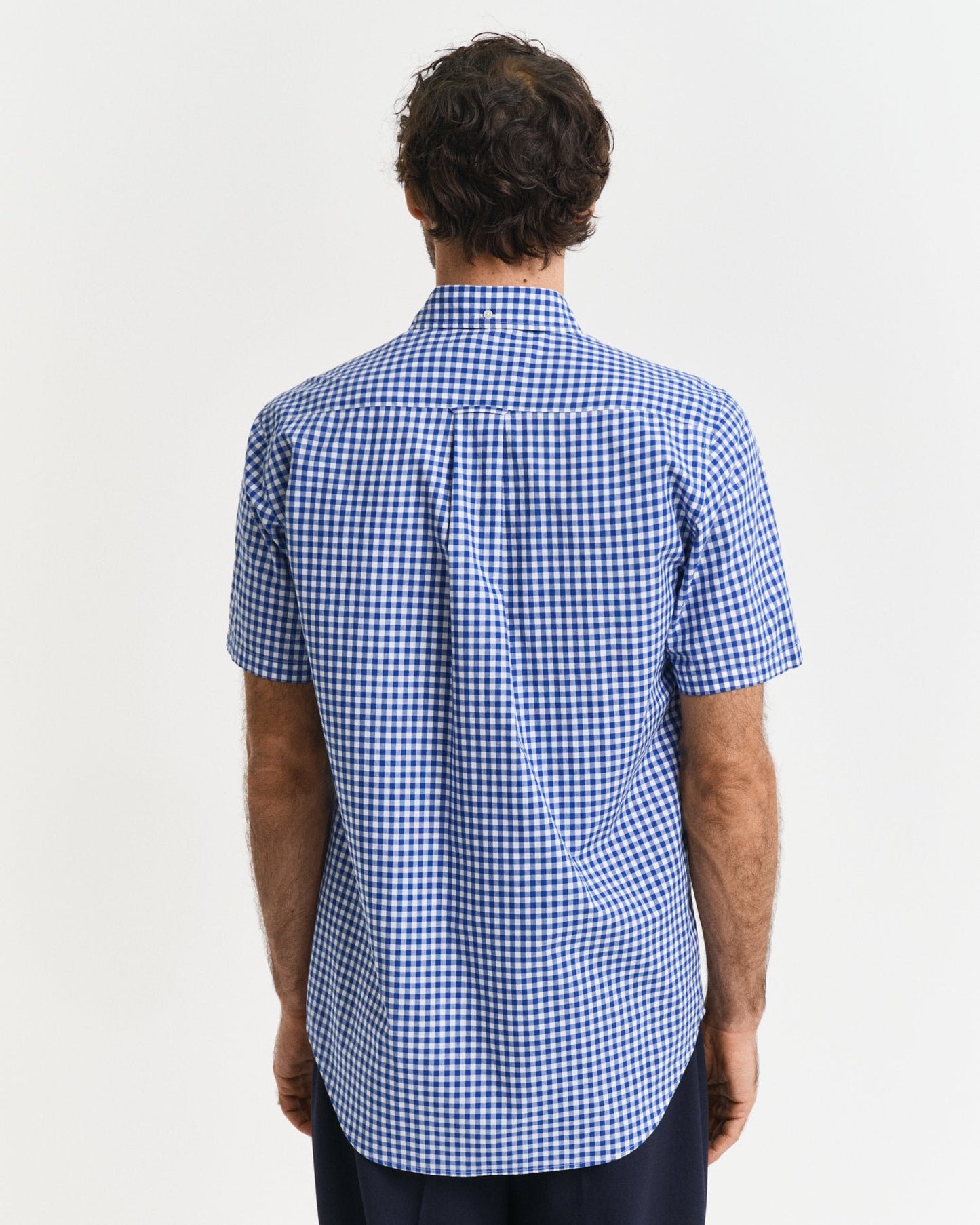 GANT Regular Poplin Gingham Short Sleeve Shirt - Matt O'Brien Fashions