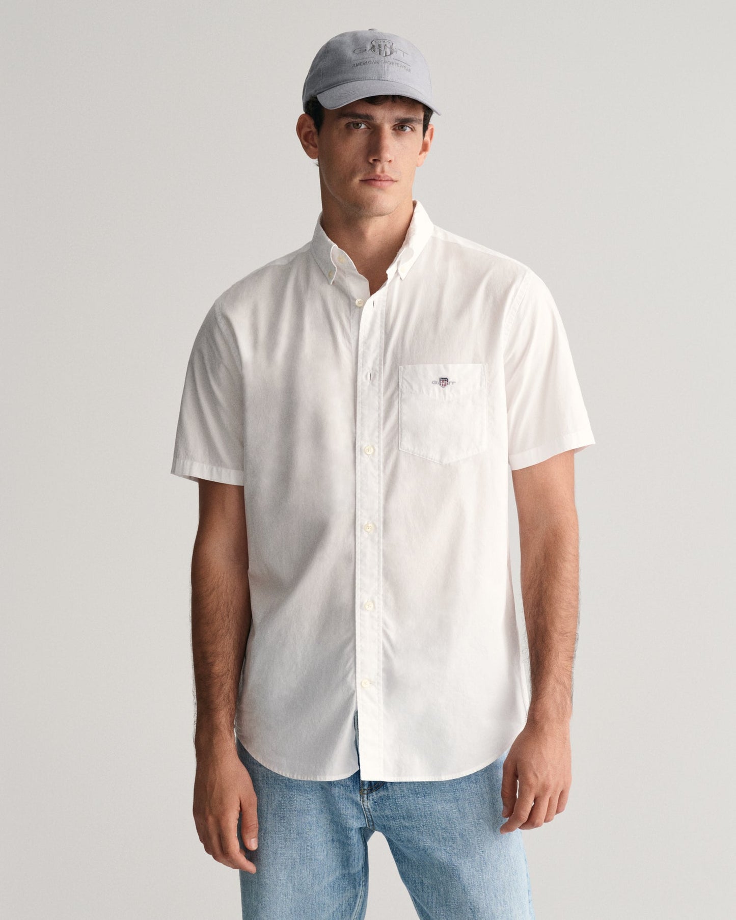 GANT Regular Poplin Short Sleeve Shirt - Matt O'Brien Fashions