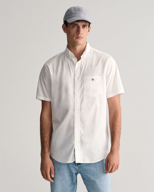 GANT Regular Poplin Short Sleeve Shirt - Matt O'Brien Fashions