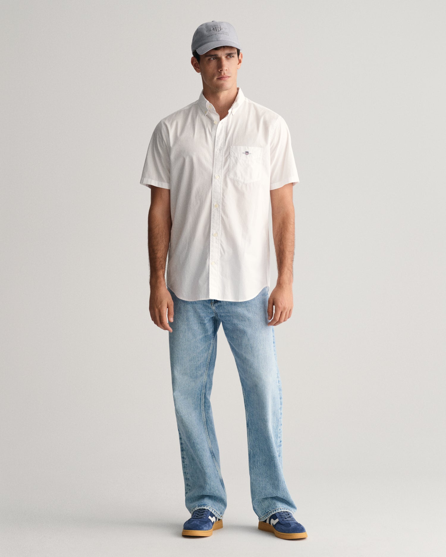 GANT Regular Poplin Short Sleeve Shirt - Matt O'Brien Fashions