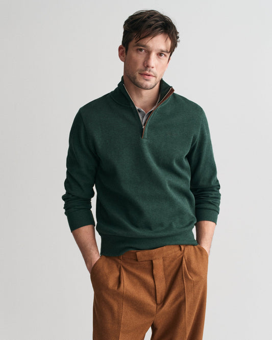 GANT Sacker Rib Half Zip Sweatshirt - Matt O'Brien Fashions