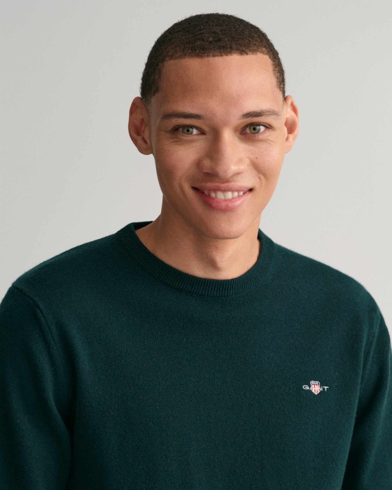 GANT Superfine Lambs Wool Crew Neck Jumper - Matt O'Brien Fashions