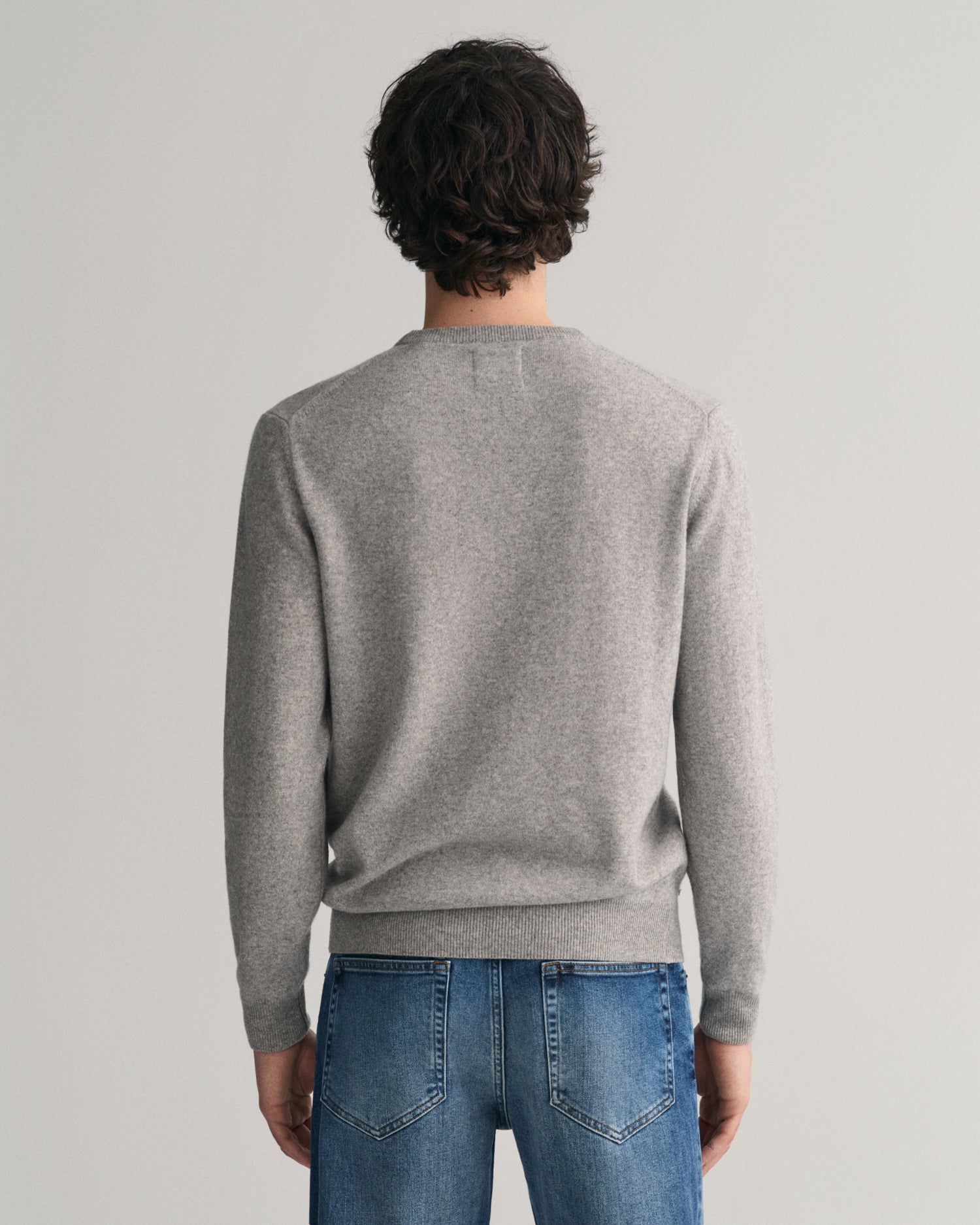 GANT Superfine Lambs Wool Crew Neck Jumper - Matt O'Brien Fashions