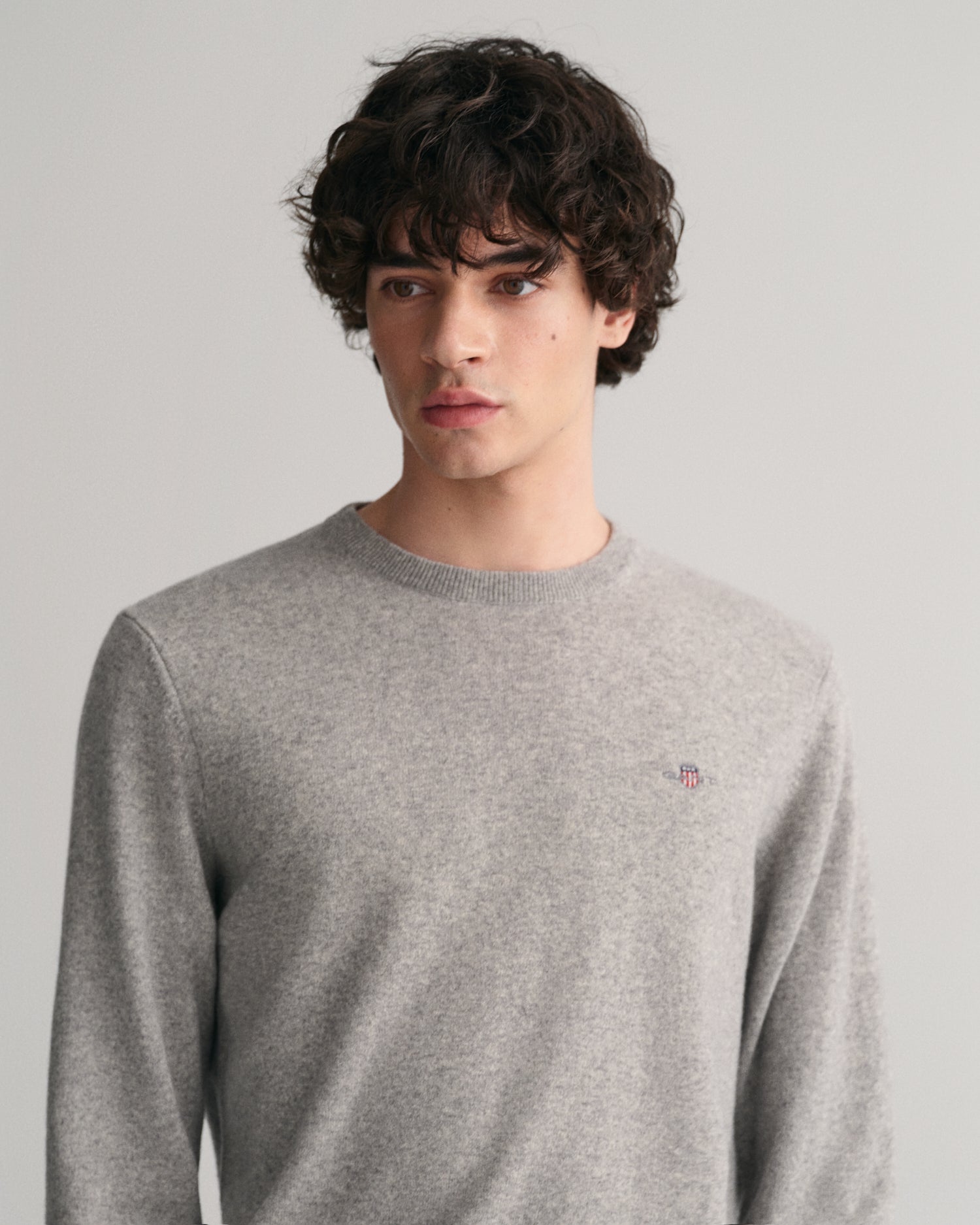 GANT Superfine Lambs Wool Crew Neck Jumper - Matt O'Brien Fashions