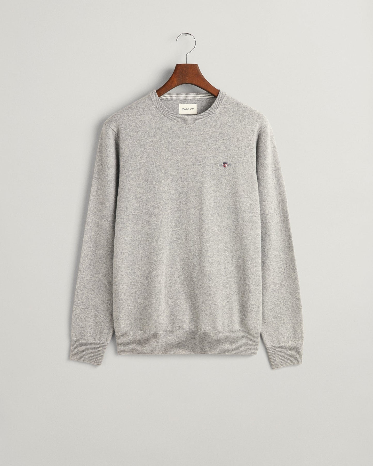 GANT Superfine Lambs Wool Crew Neck Jumper - Matt O'Brien Fashions