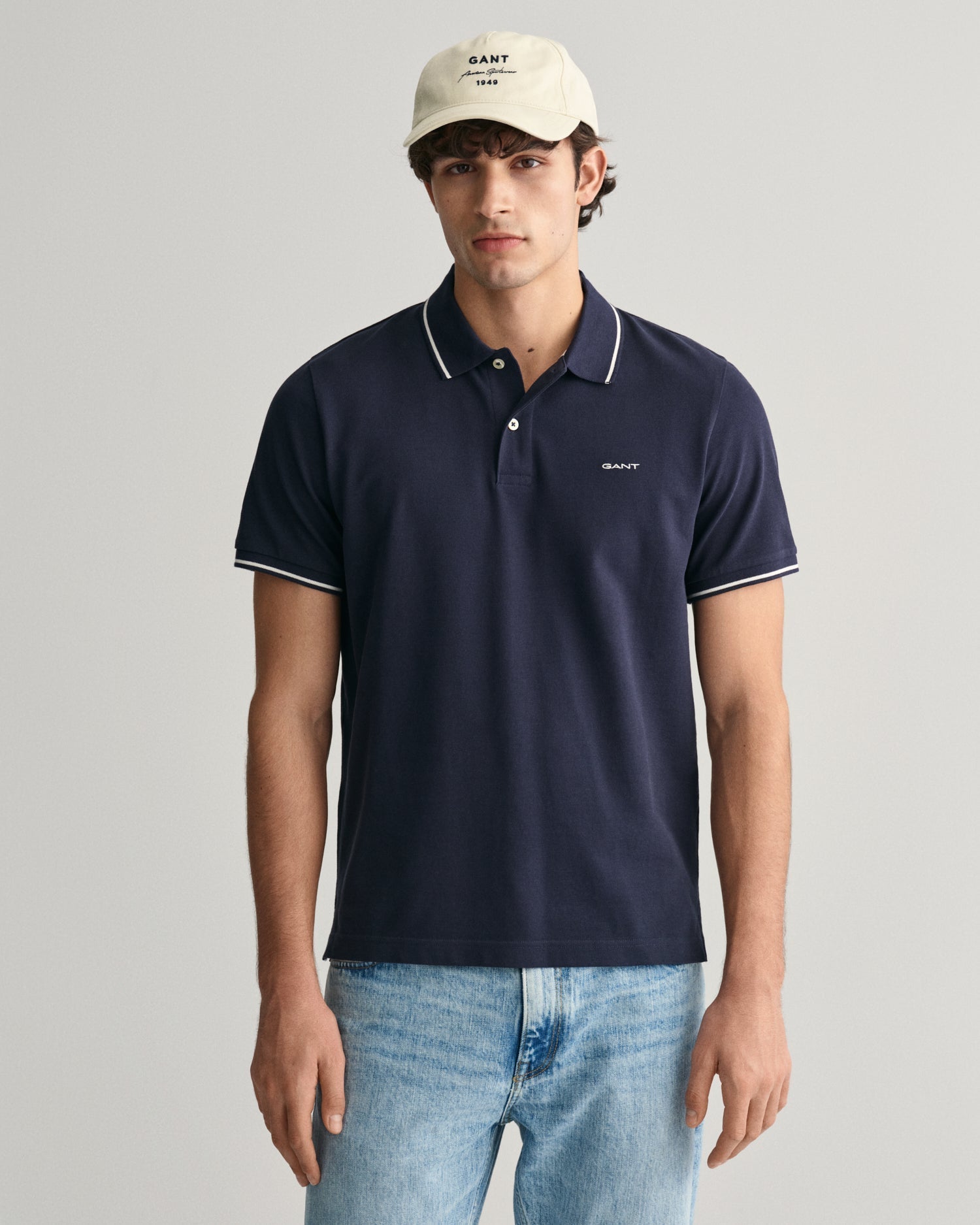 Gant Tipping Short Sleeve Pique Polo - Matt O'Brien Fashions