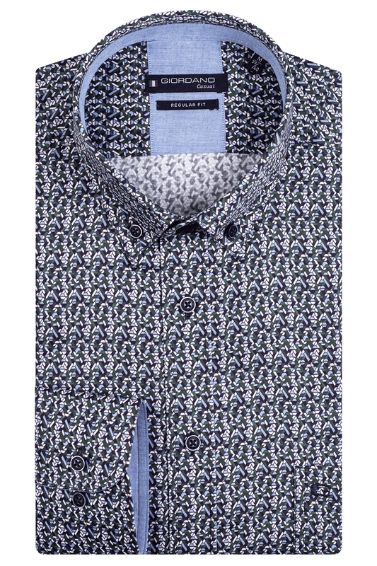 Giordano Ivy Long Sleeve Printed Shirt - Matt O'Brien Fashions