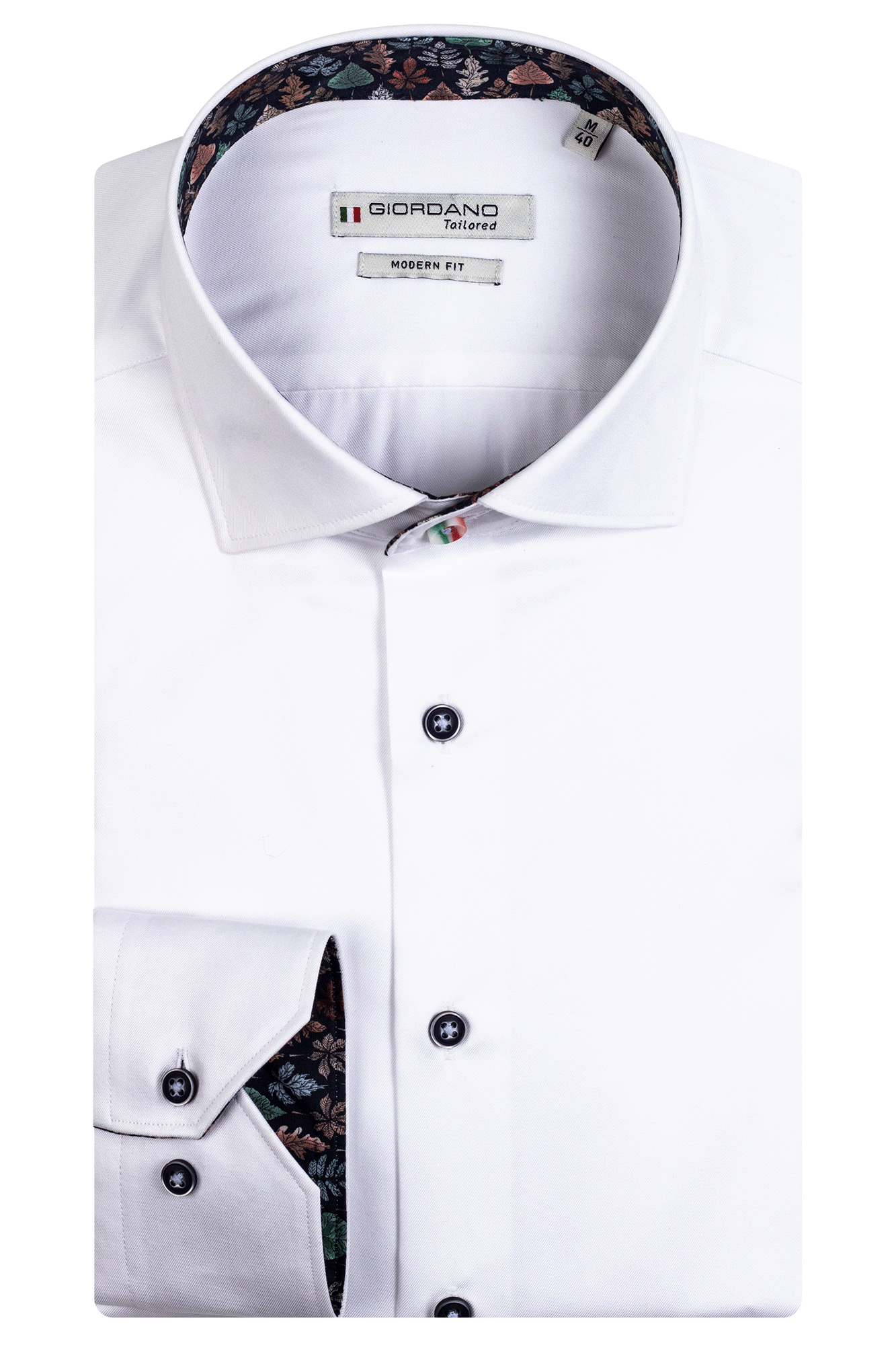 Giordano Maggiore Semi Cutaway Twill Shirt - Matt O'Brien Fashions