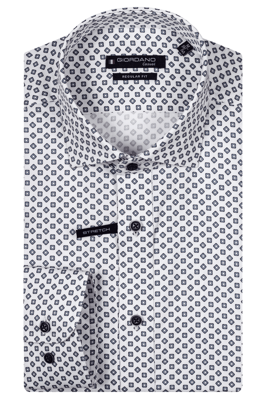 Giordano Regular Fit Geo Print Shirt - Matt O'Brien Fashions