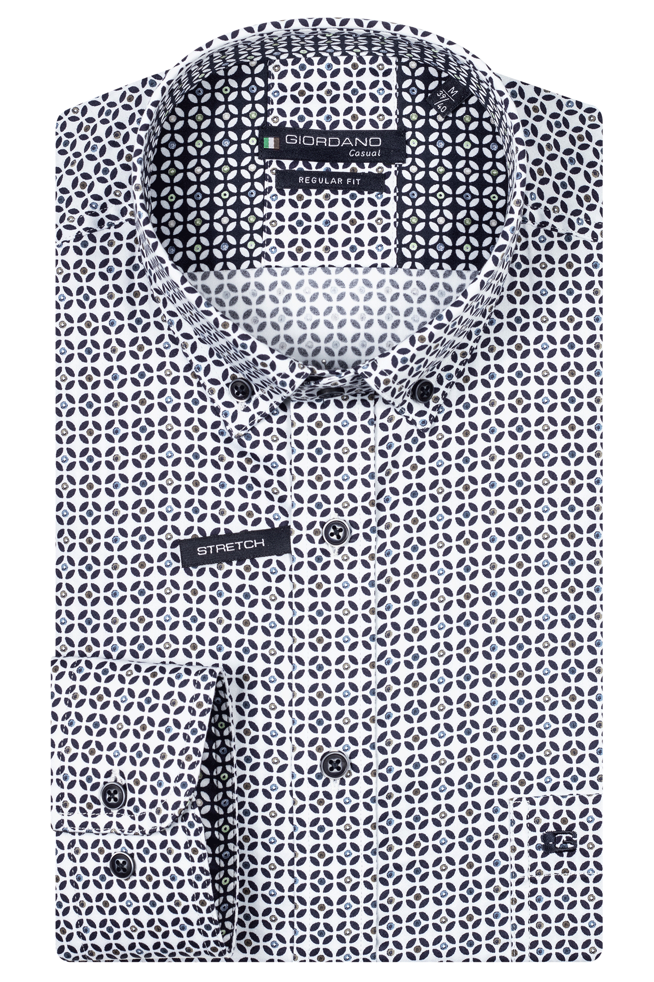 Giordano Regular Fit Geo Print Shirt - Matt O'Brien Fashions