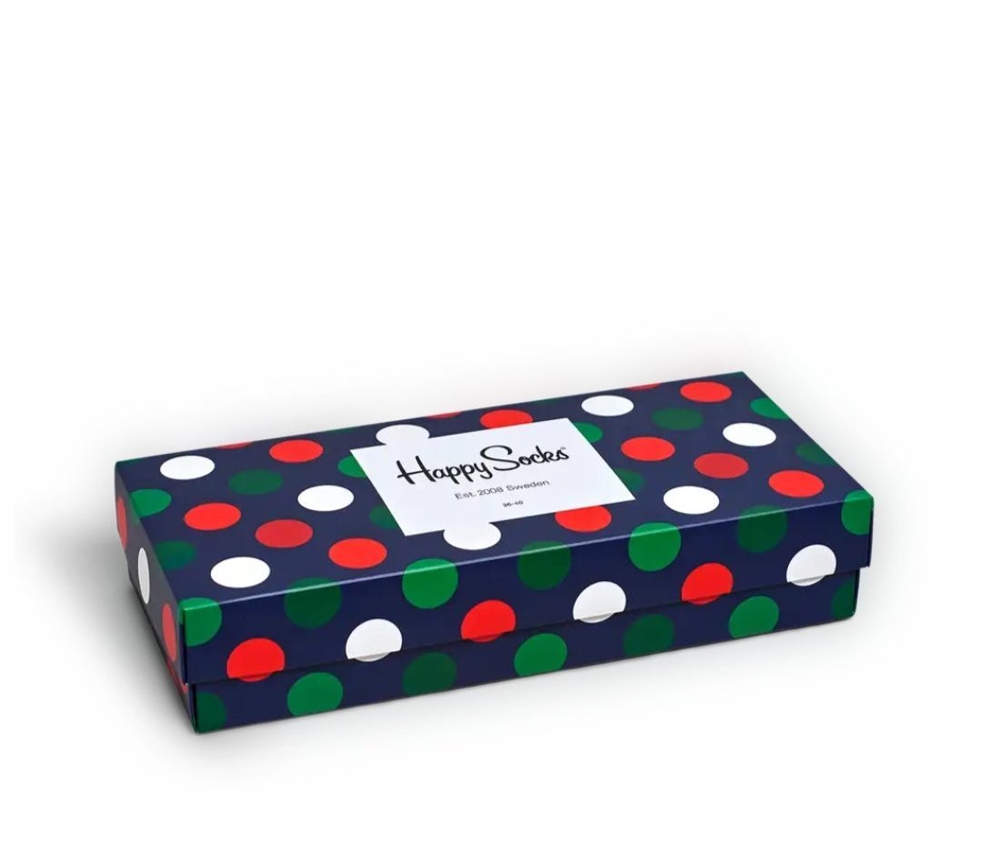 Happy Socks Big Dot Holiday 4 Pack Sock Box - Matt O'Brien Fashions