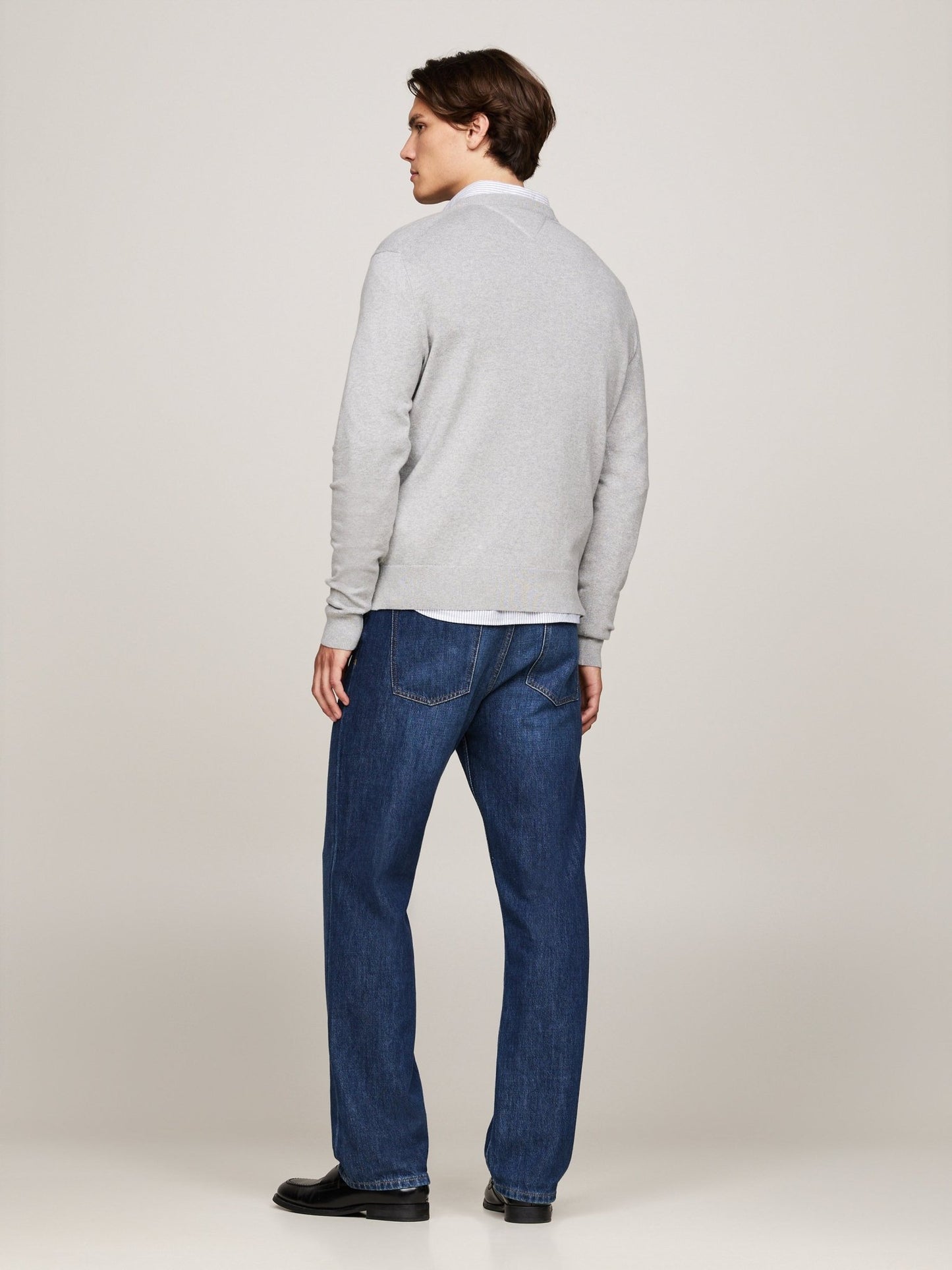 Tommy Hilfiger Cotton Cashmere V Neck Jumper - Matt O'Brien Fashions