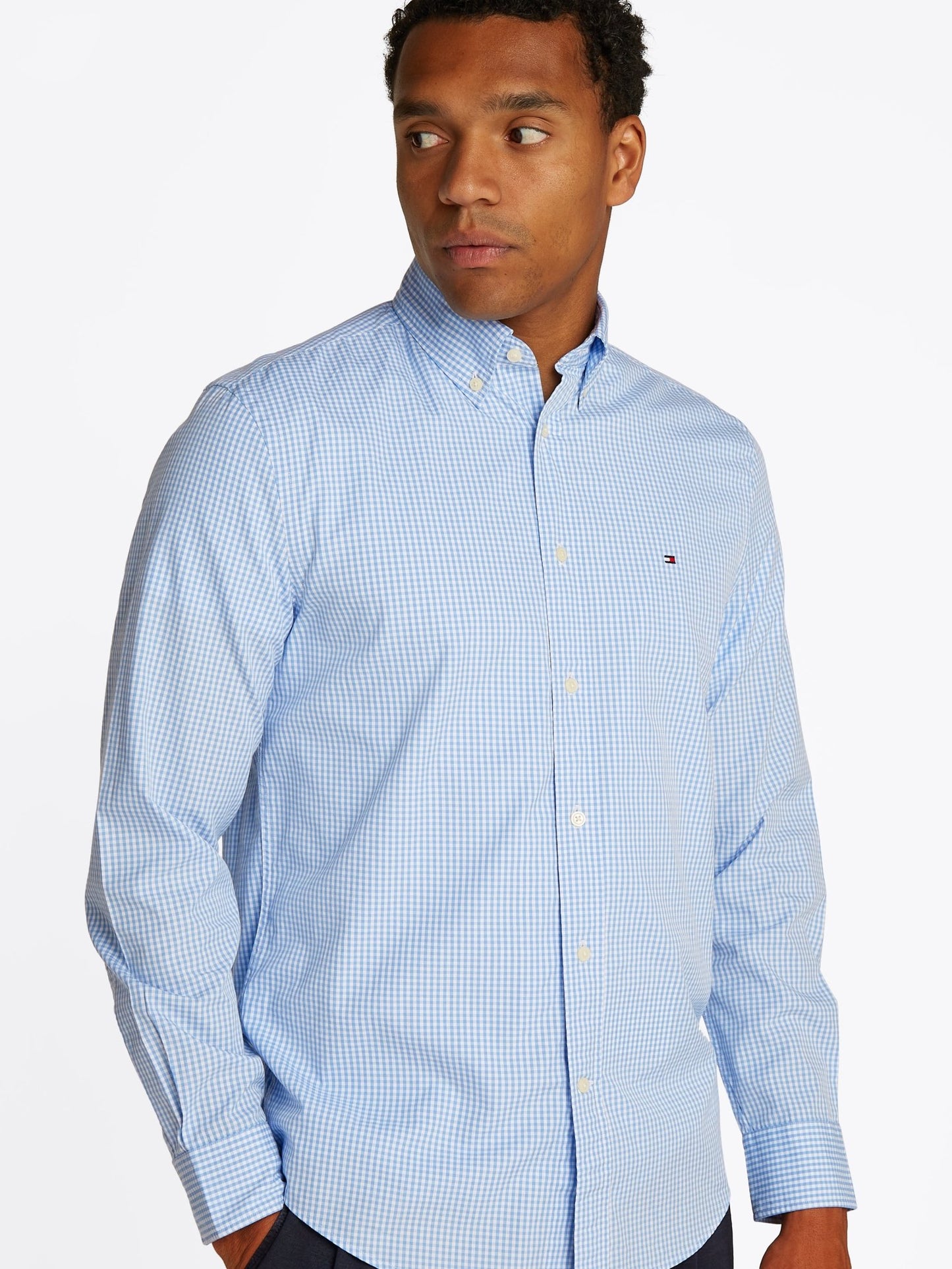 Tommy Hilfiger Flex Poplin Gingham Shirt - Matt O'Brien Fashions