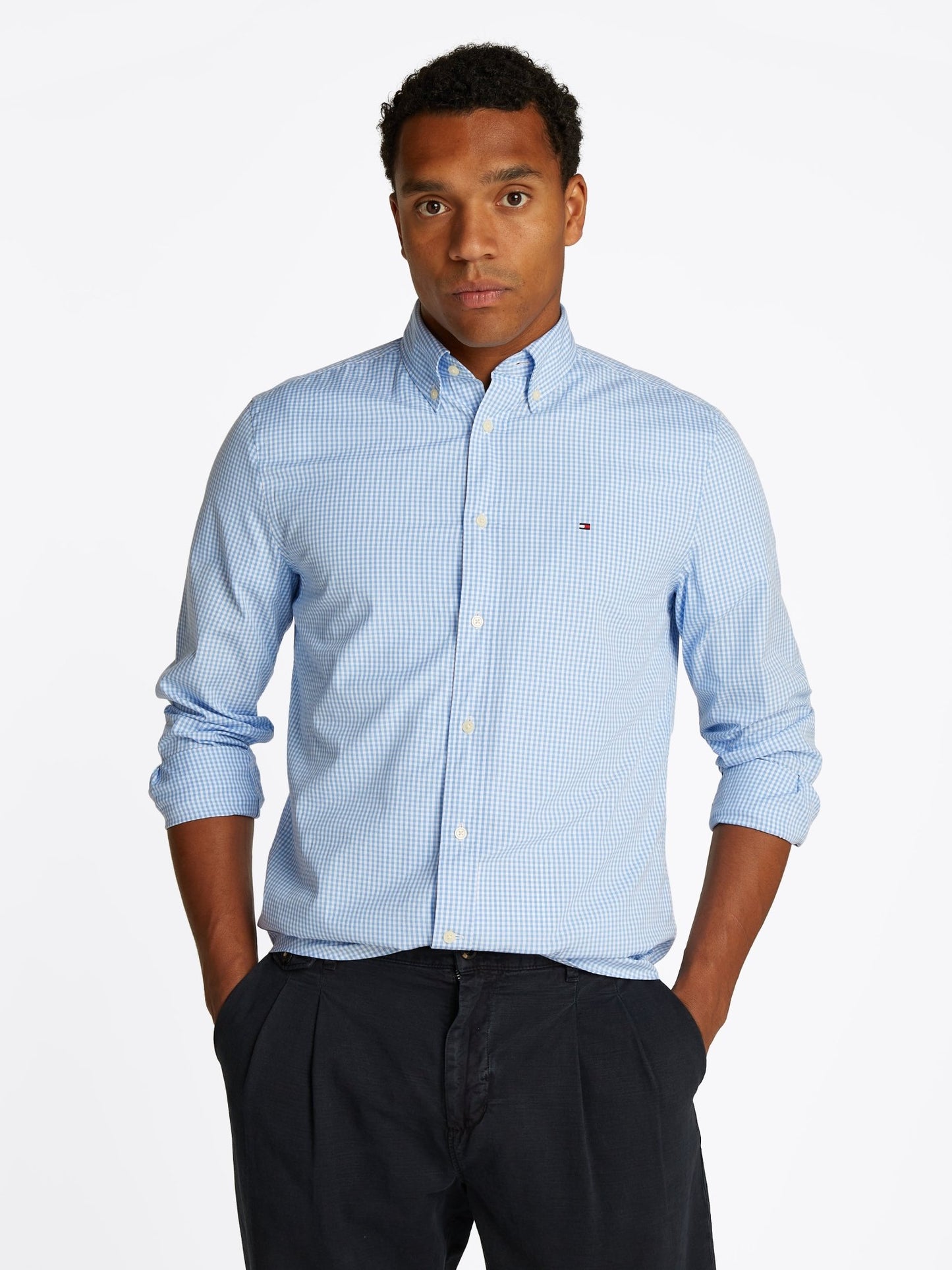 Tommy Hilfiger Flex Poplin Gingham Shirt - Matt O'Brien Fashions