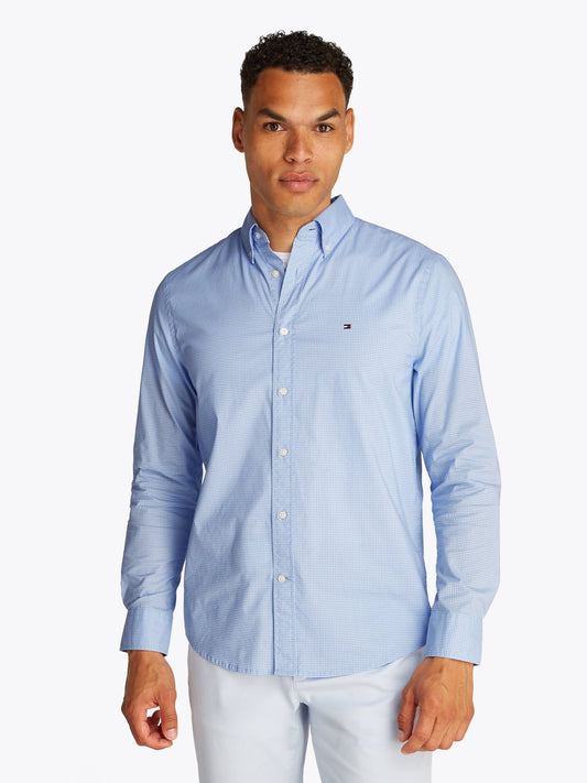 Tommy Hilfiger Flex Poplin Mini Print Shirt - Matt O'Brien Fashions