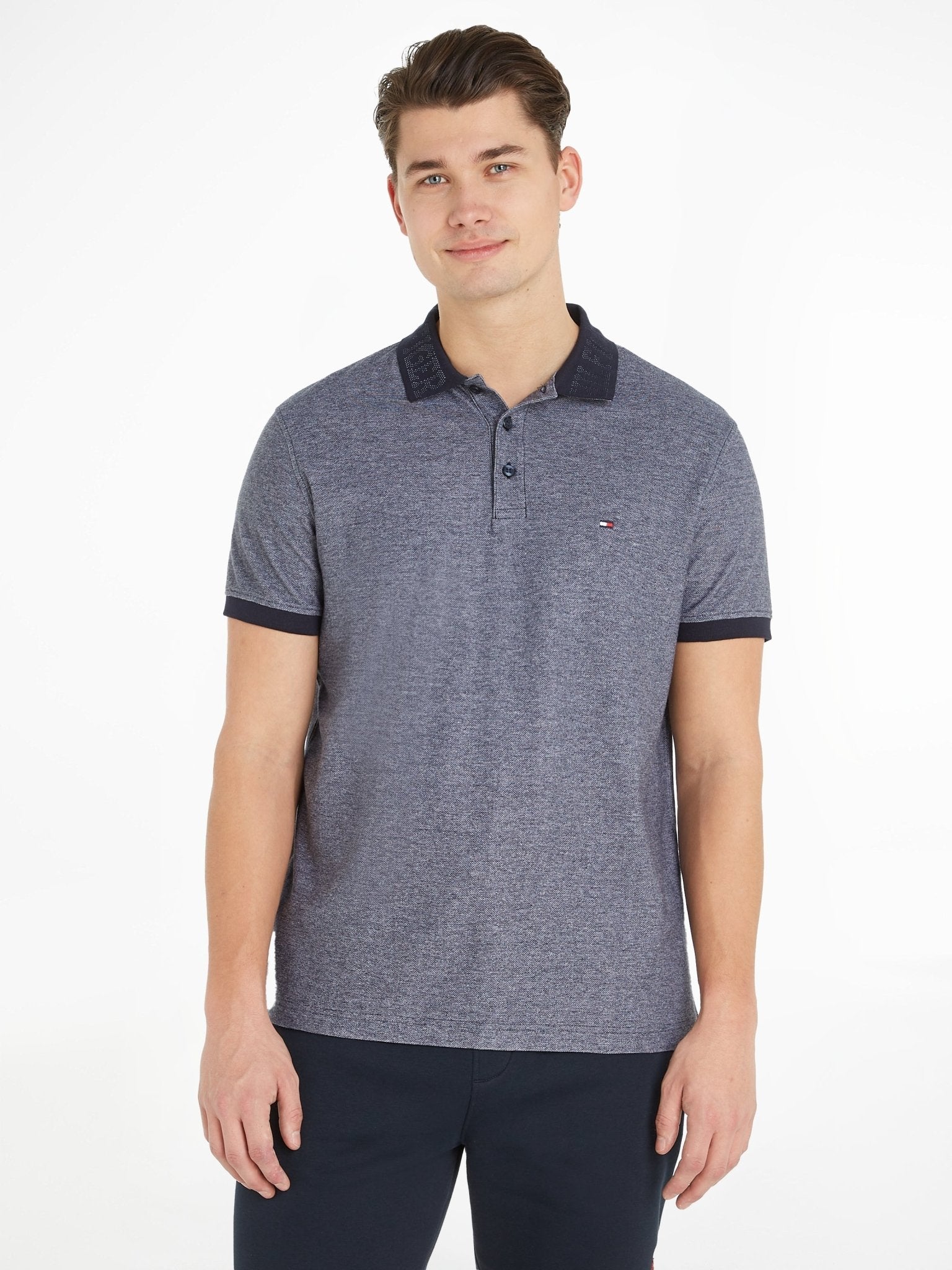 Tommy Hilfiger Monotype Two Tone Polo - Matt O'Brien Fashions