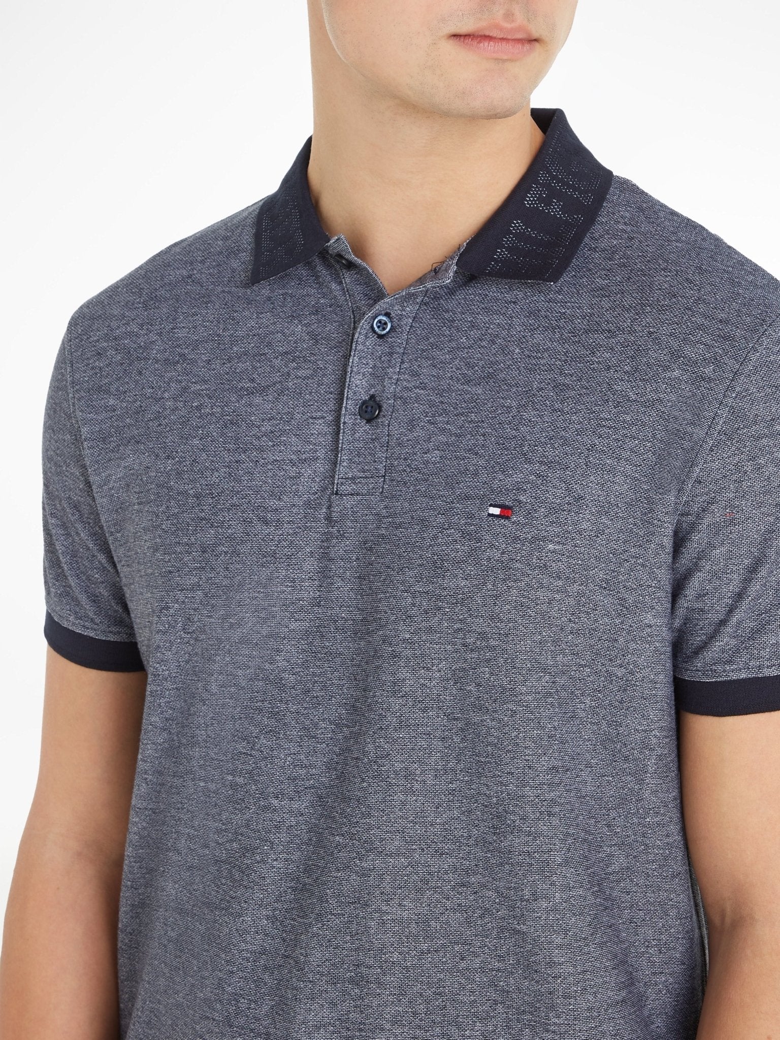 Tommy Hilfiger Monotype Two Tone Polo - Matt O'Brien Fashions