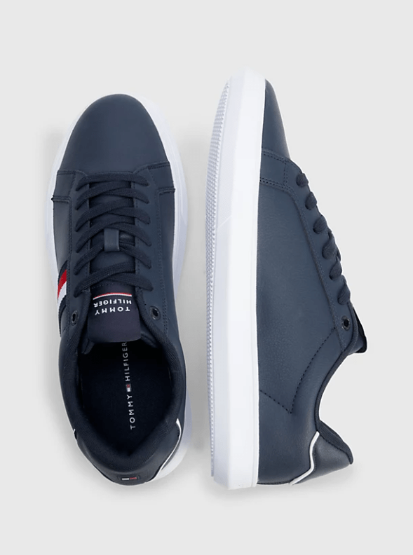 Tommy Hilfiger Signature Corporate Leather Cupsole Trainer - Matt O'Brien Fashions