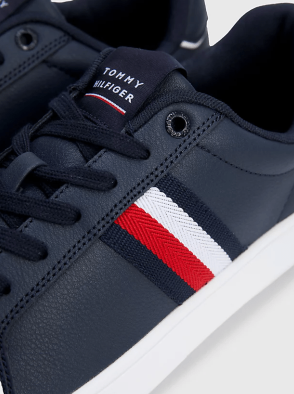 Tommy Hilfiger Signature Corporate Leather Cupsole Trainer - Matt O'Brien Fashions