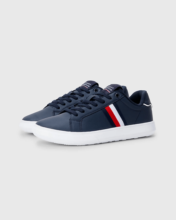 Tommy Hilfiger Signature Corporate Leather Cupsole Trainer - Matt O'Brien Fashions