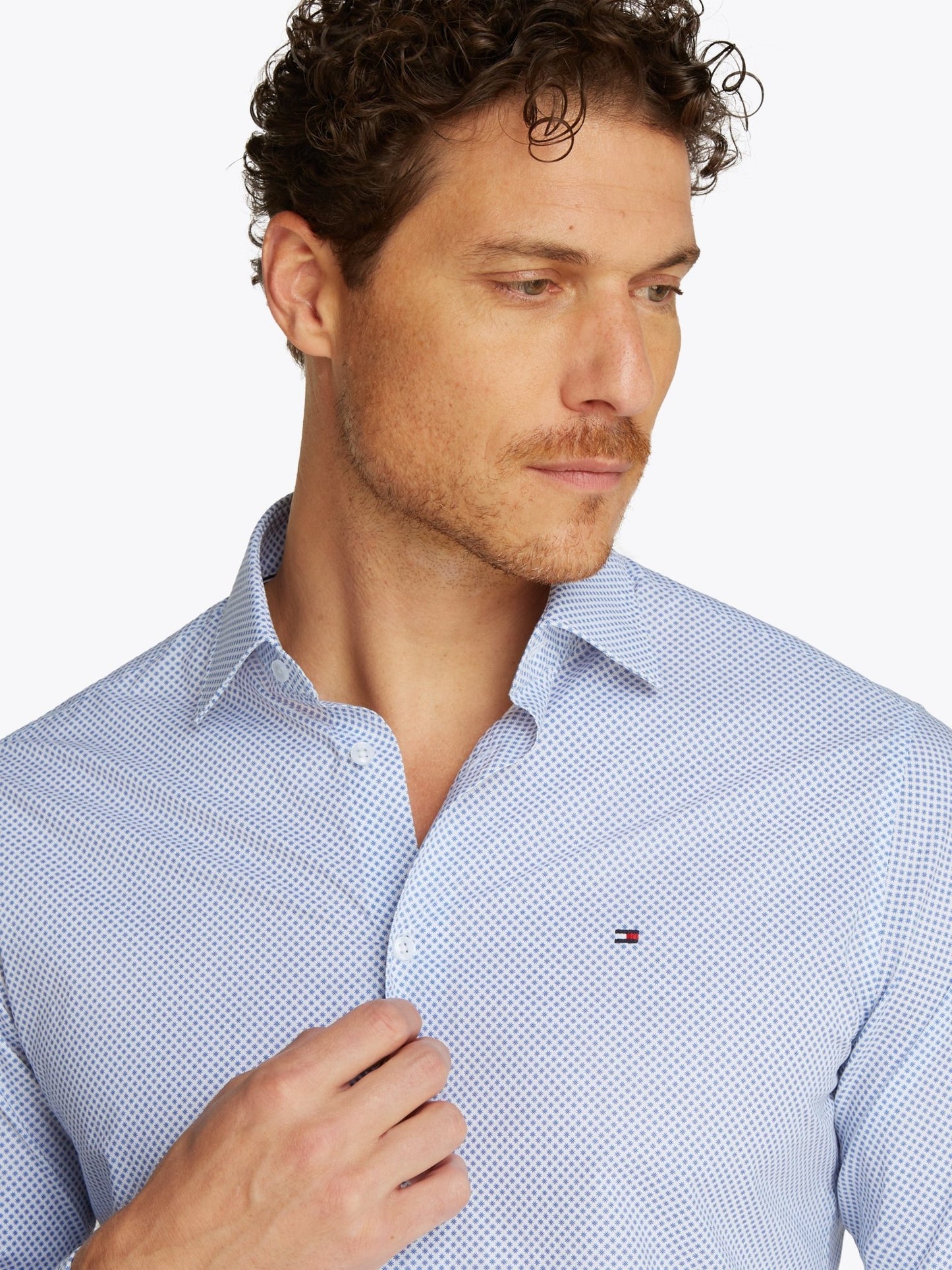 Tommy Hilfiger Small Print Shirt - Matt O'Brien Fashions