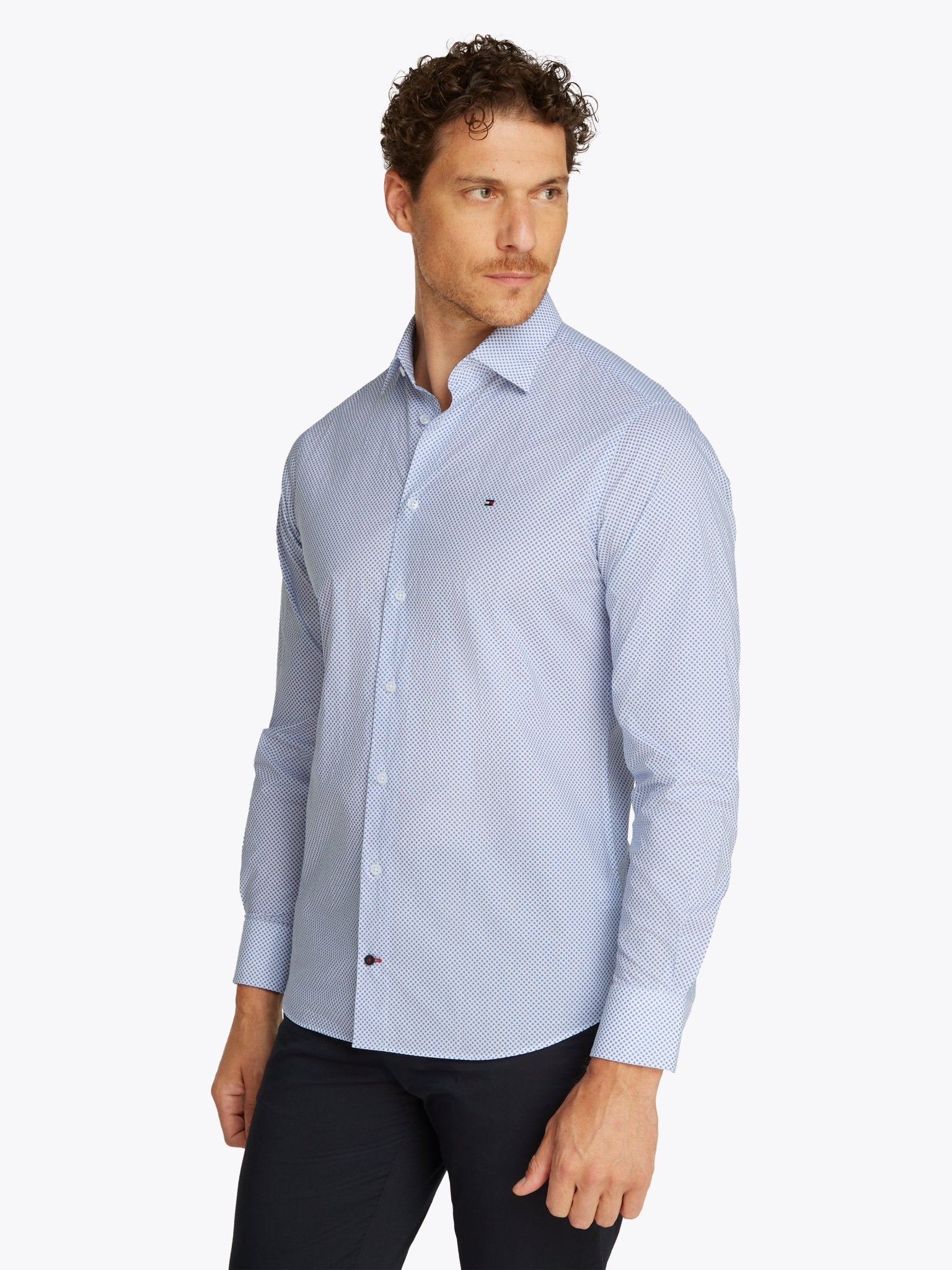 Tommy Hilfiger Small Print Shirt - Matt O'Brien Fashions